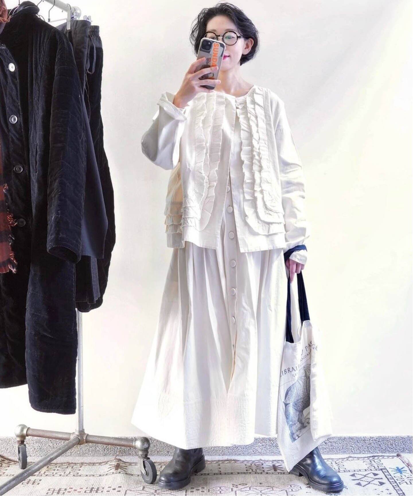 Khadi ＆ Co/カディ&コー】FRILL SHIRT VIA（シャツ／ブラウス  