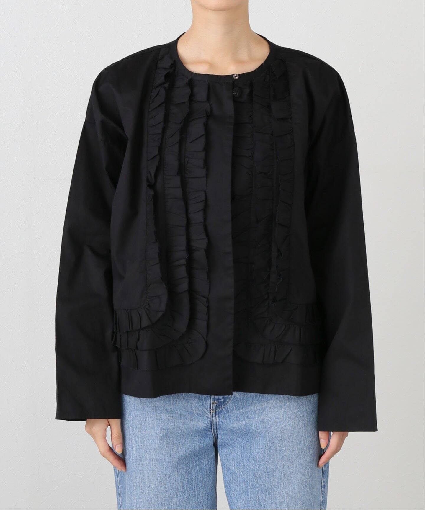 Khadi ＆ Co/カディ&コー】FRILL SHIRT VIA（シャツ／ブラウス  