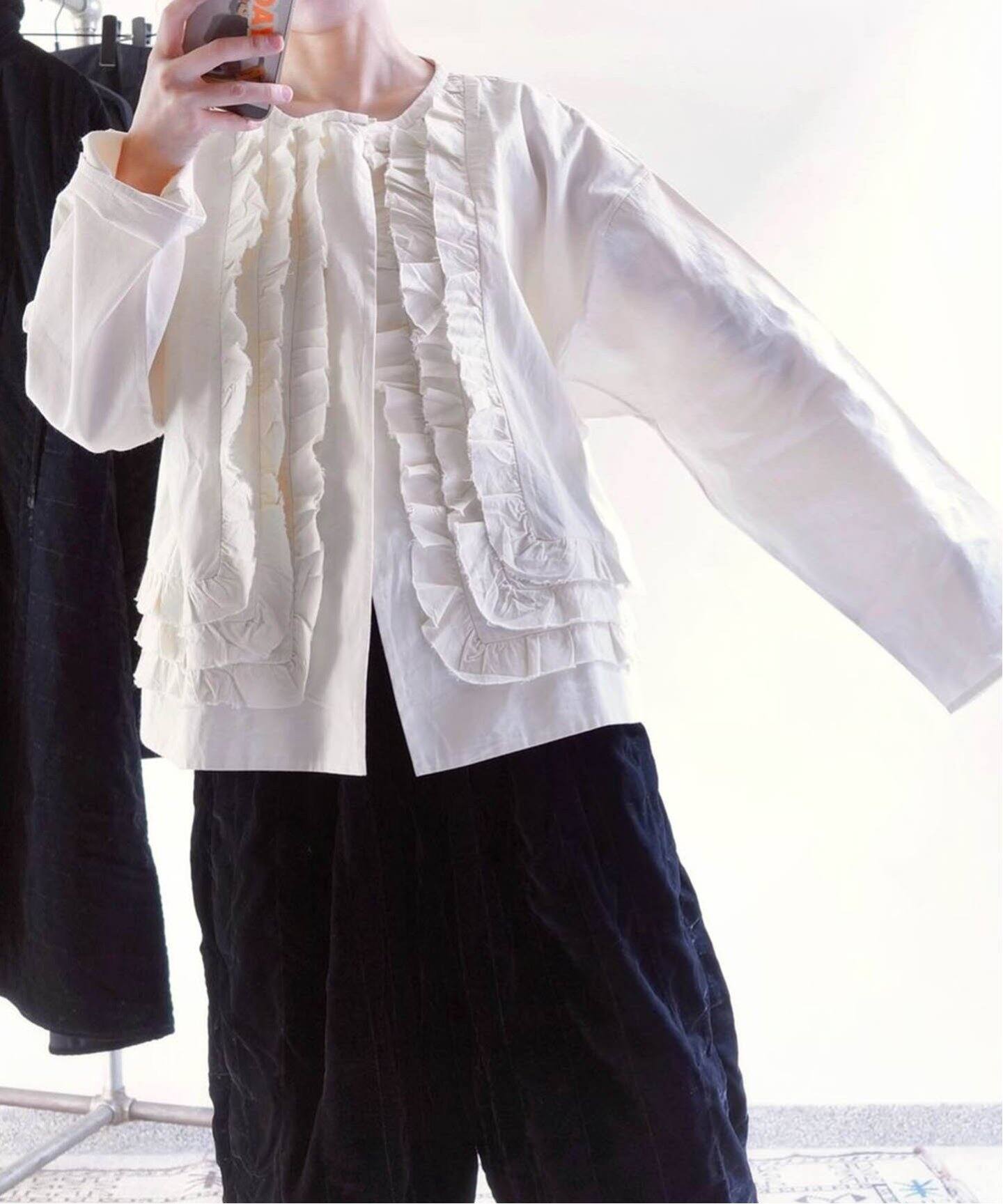 Khadi ＆ Co/カディ&コー】FRILL SHIRT VIA（シャツ／ブラウス 