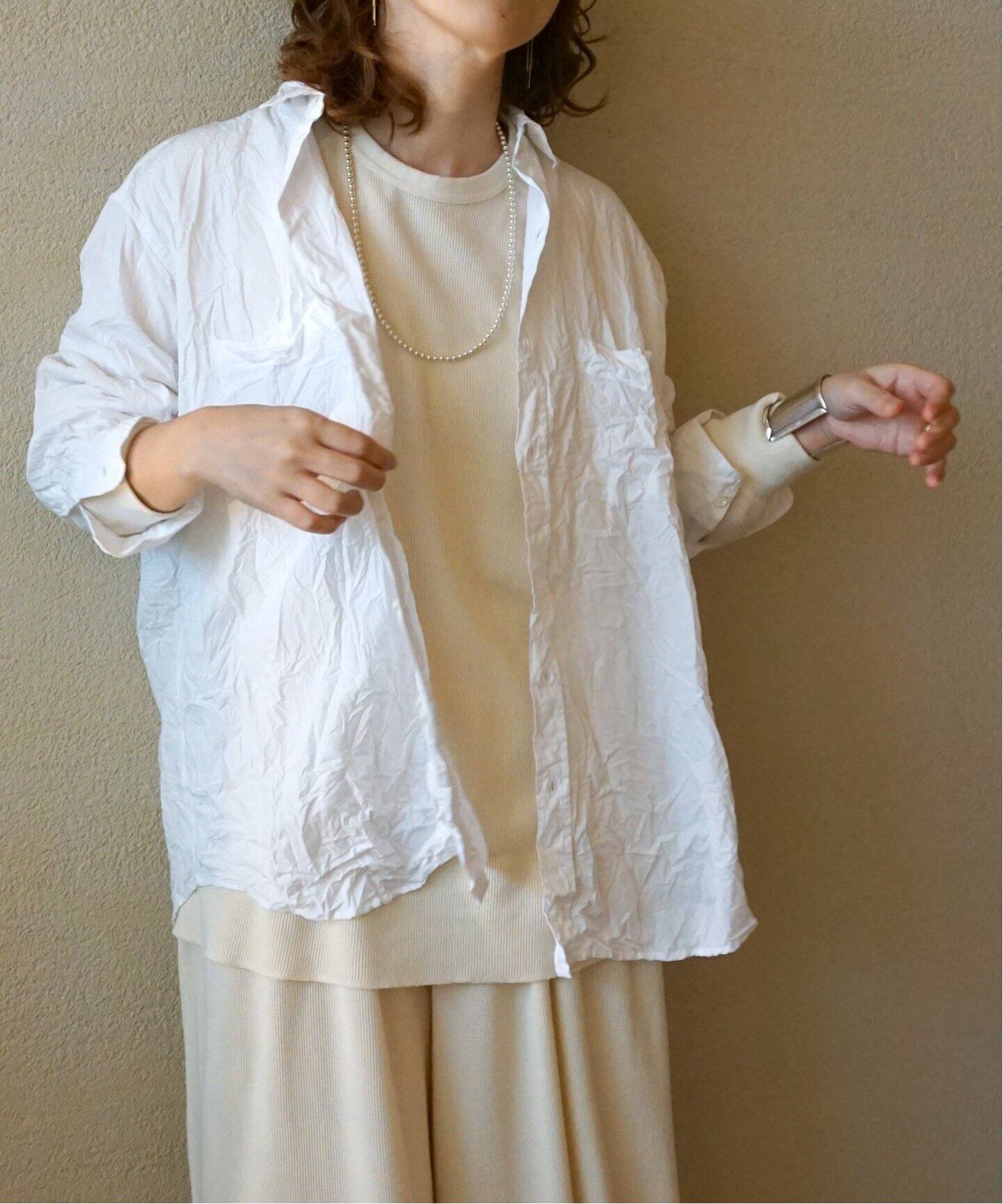 VAS-Y LENTEMENT/ヴァジーラントマン】 L/SL OVERSIZED SHIRT（シャツ  