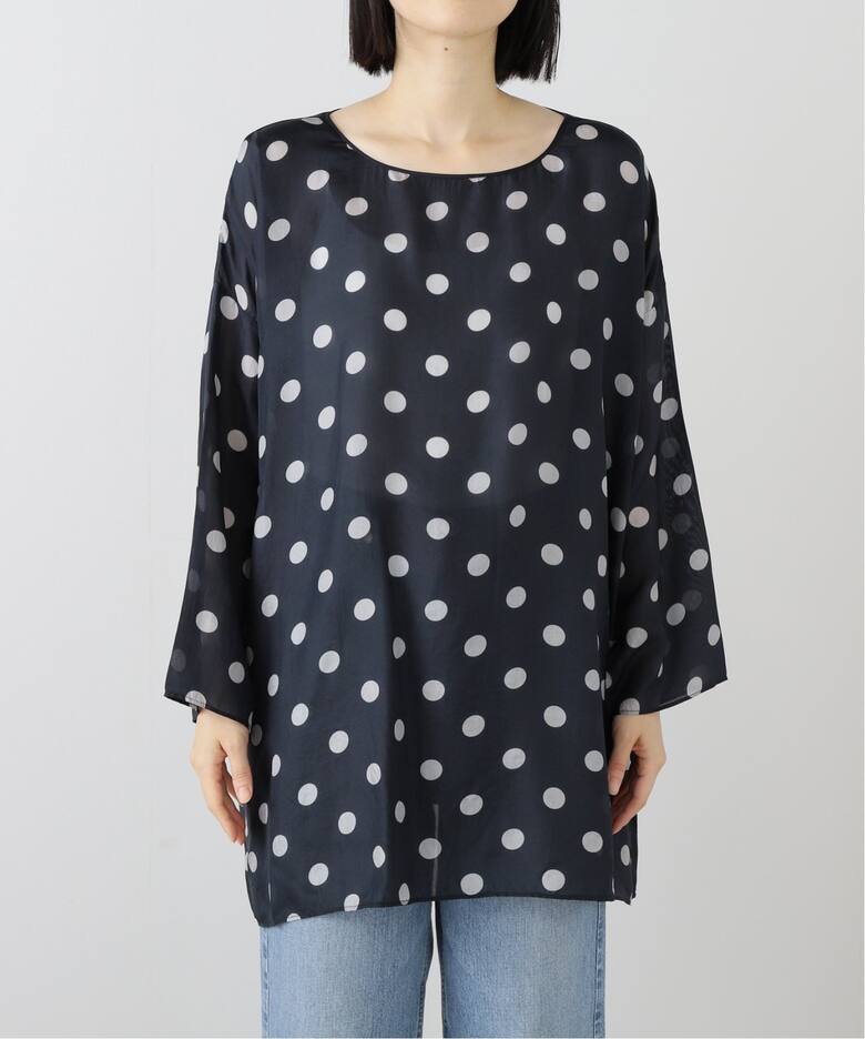 maison de soil /メゾン ド ソイル 】 SILK DOT DROP SHOULDER TU
