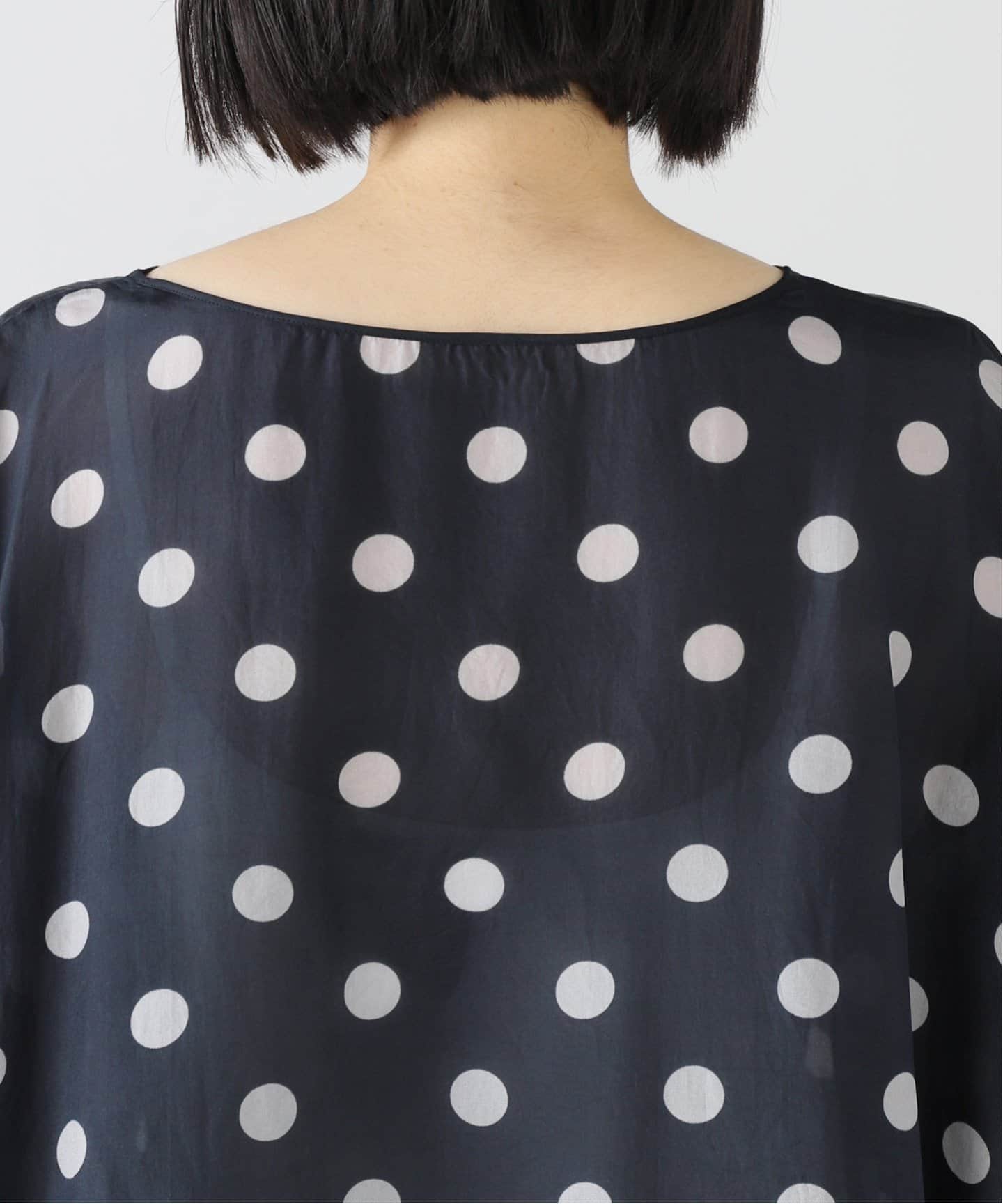 maison de soil /メゾン ド ソイル 】 SILK DOT DROP SHOULDER TU