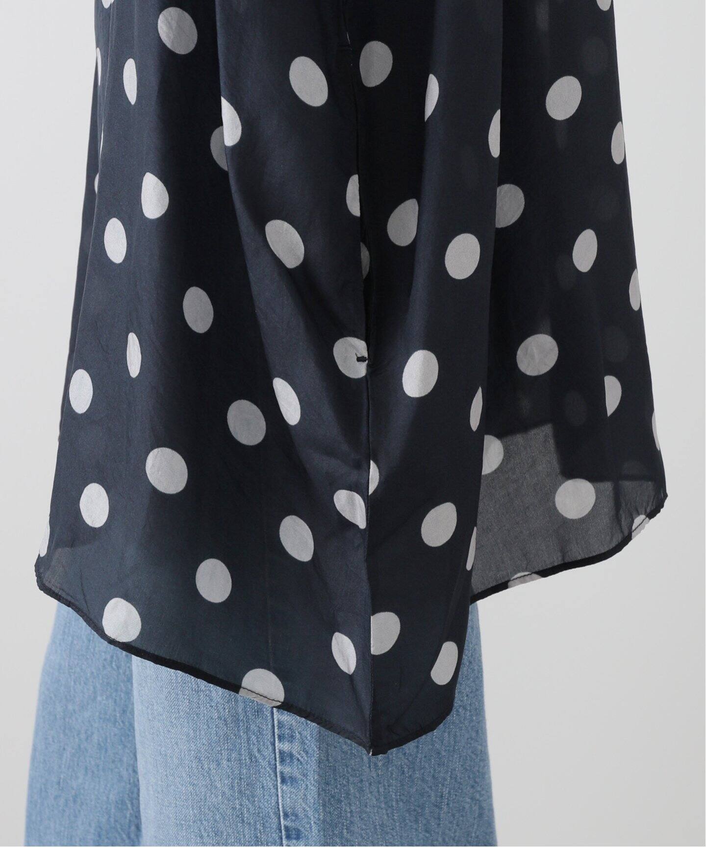 maison de soil /メゾン ド ソイル 】 SILK DOT DROP SHOULDER TU