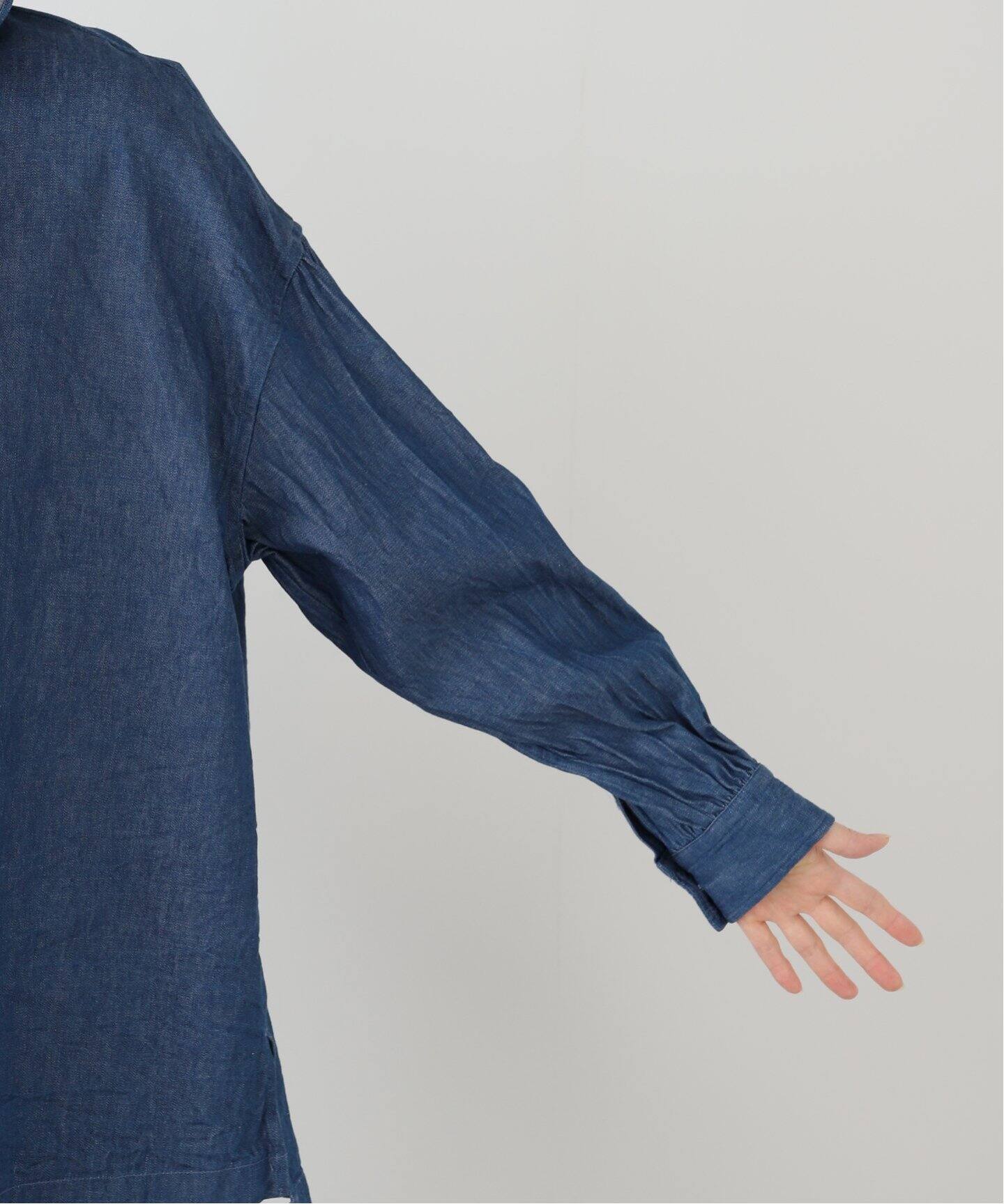 TOUJOURS / トゥジュー】 6.5OZ.DENIM Ruffle Shirt（シャツ／ブラウス 