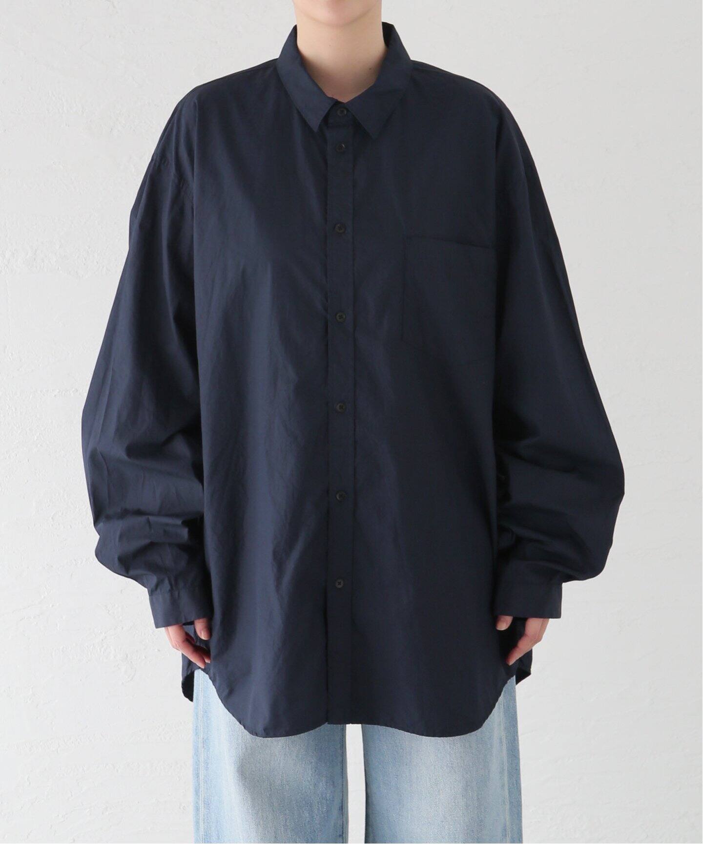 ATON/エイトン】SUVIN BROAD WASHED SHIRT（シャツ／ブラウス  