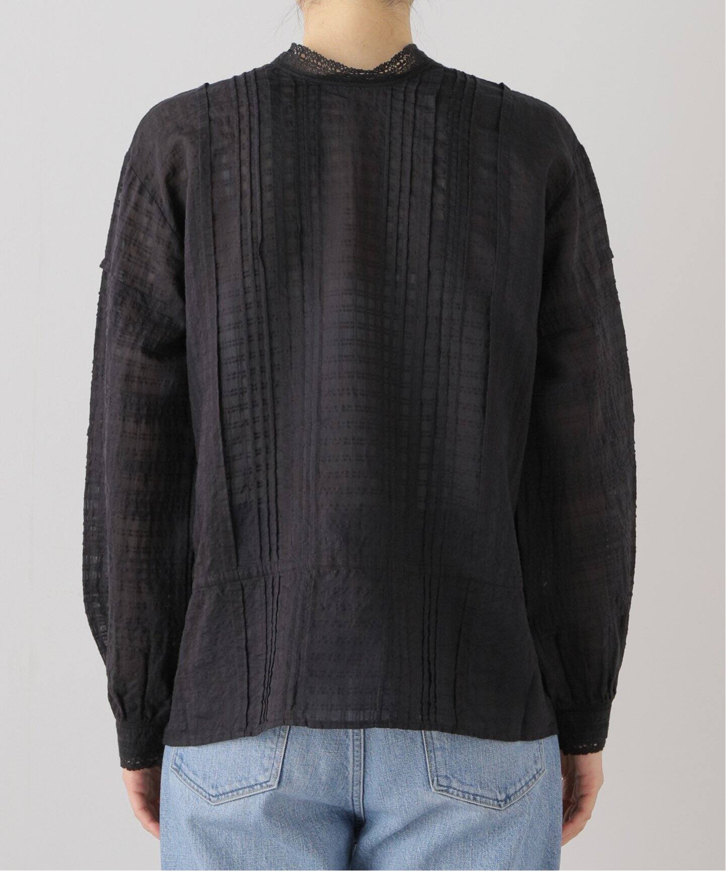 人気新品 de maison soil/メゾン PINTUCK LACE SILK ソイル】COTTON ド トップス