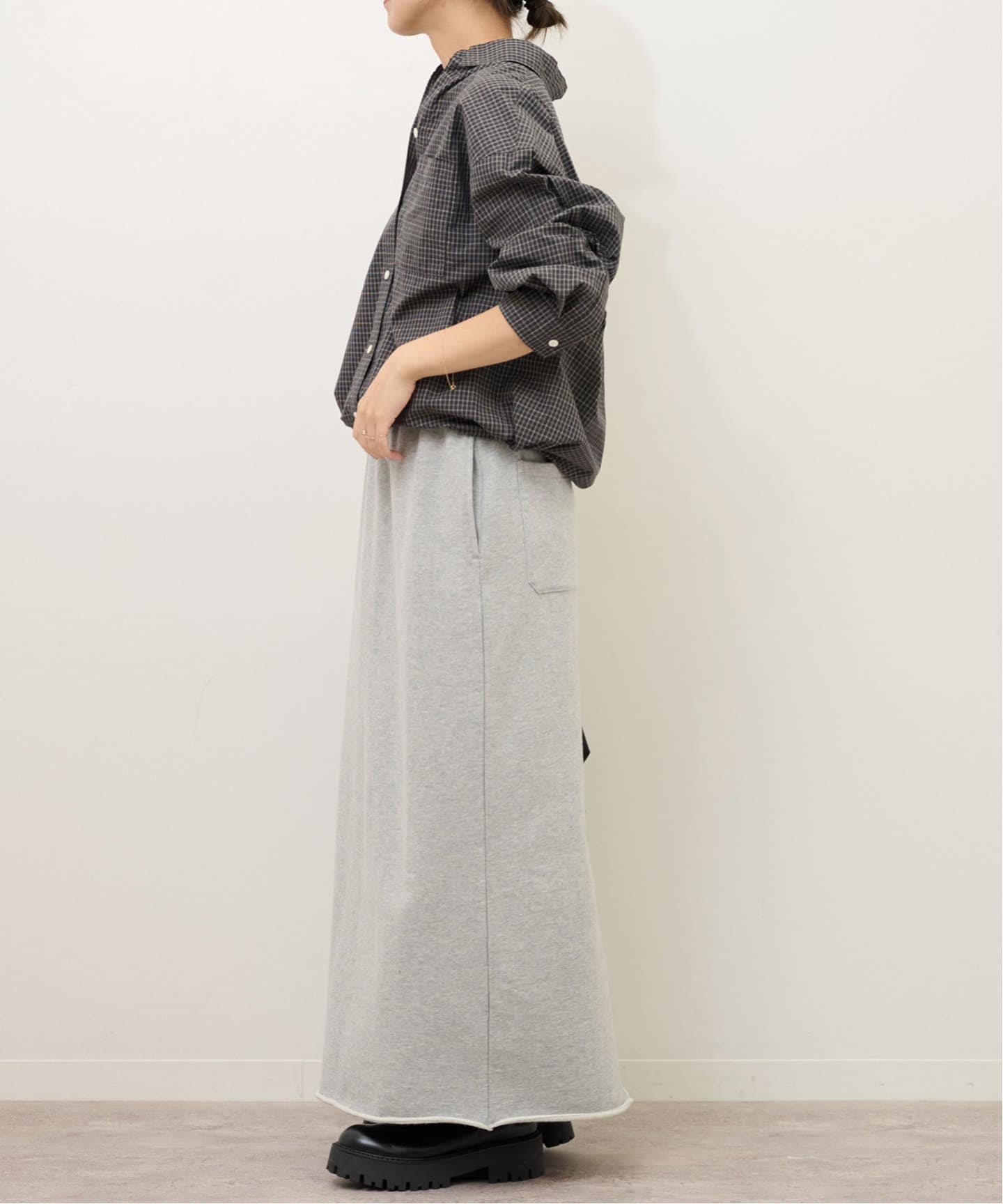 journal standardオーガニックコットンドロストチェックシャツ オーガニックコットンチェックドロストシャツ（シャツ／ブラウス