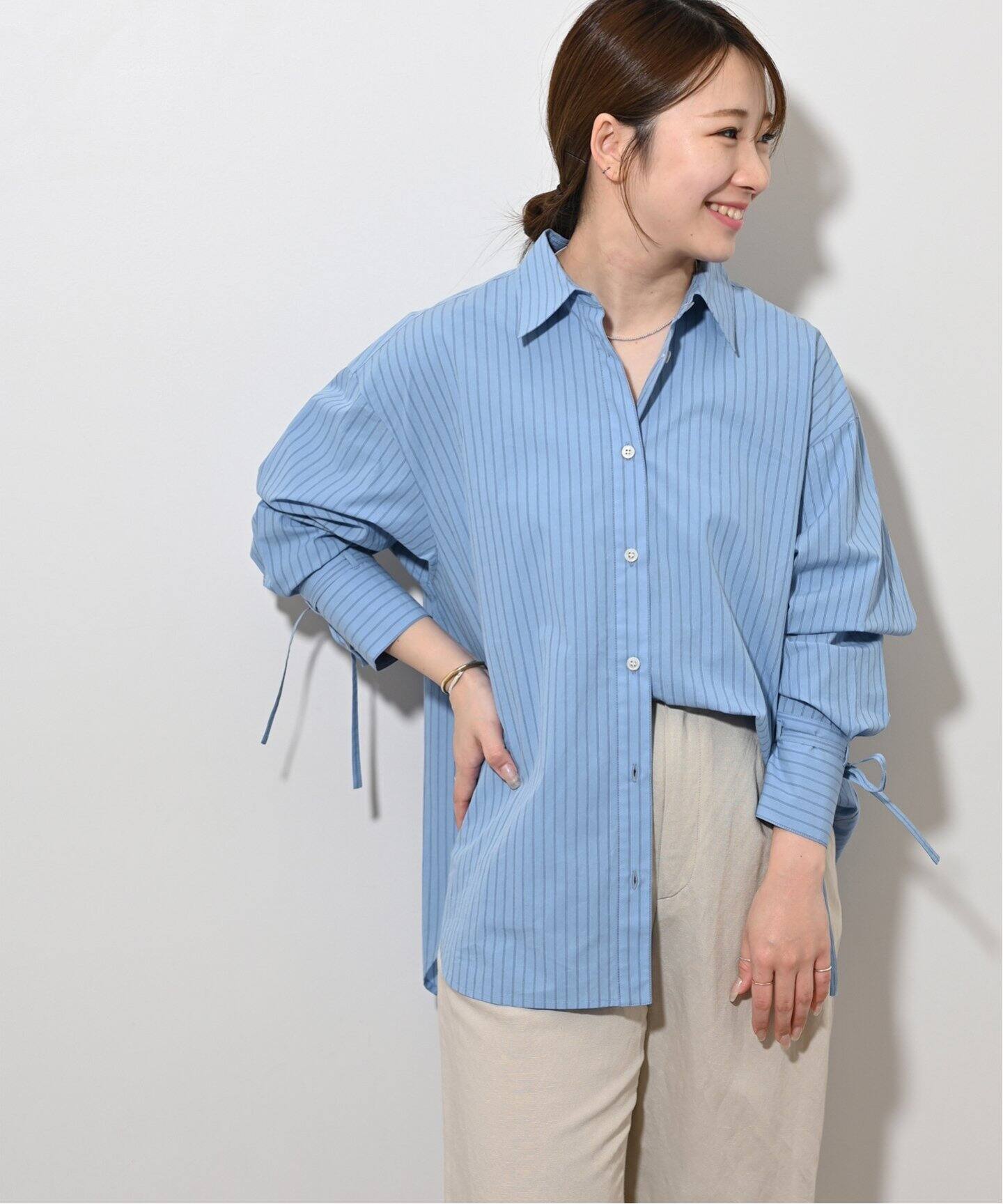 CASE ケイス OUTDOOR SHIRT 引き戻し Blue Stripe M