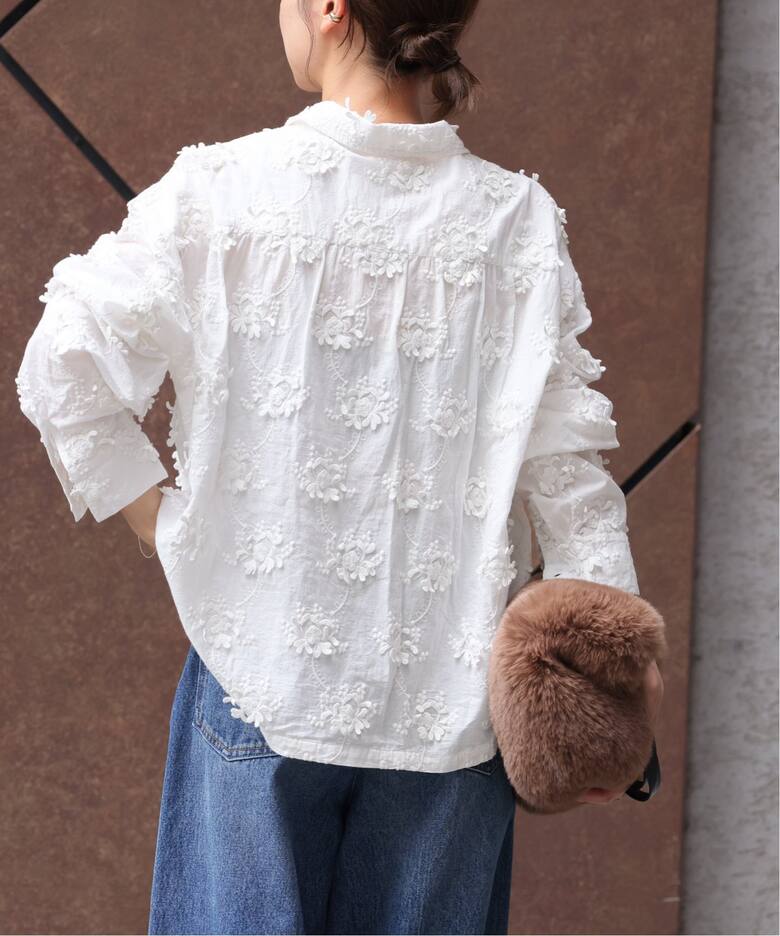 別注【crinkle crinkle crinkle】3Dエンブロイダリーシャツ（シャツ 