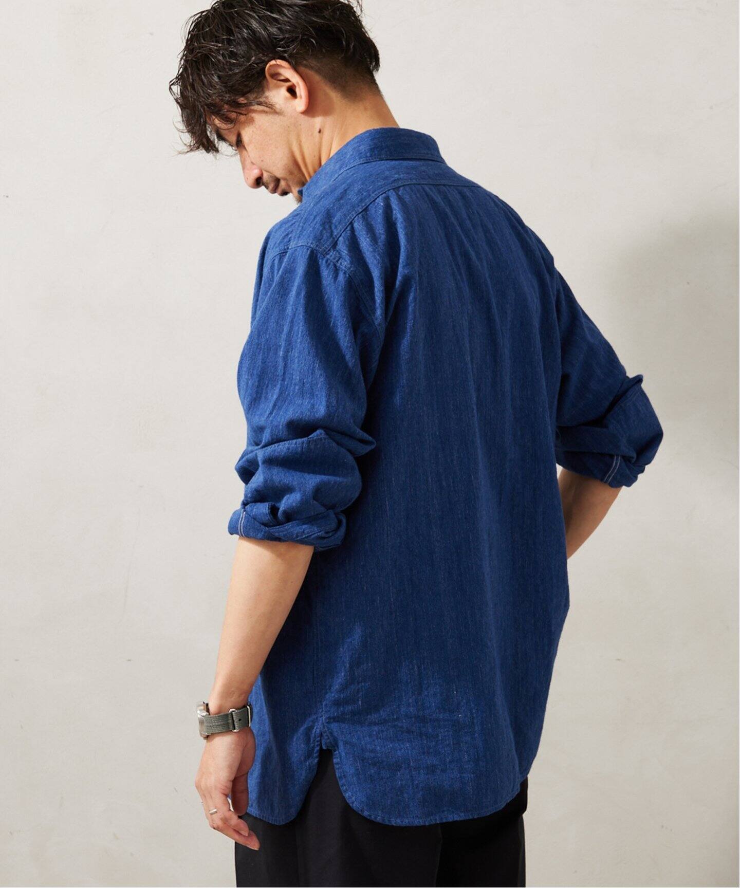 美品　ジャーナルスタンダードレリューム 23SS シャンブレー デニム シャツ 美品 ジャーナルスタンダードレリューム 23SS シャンブレー