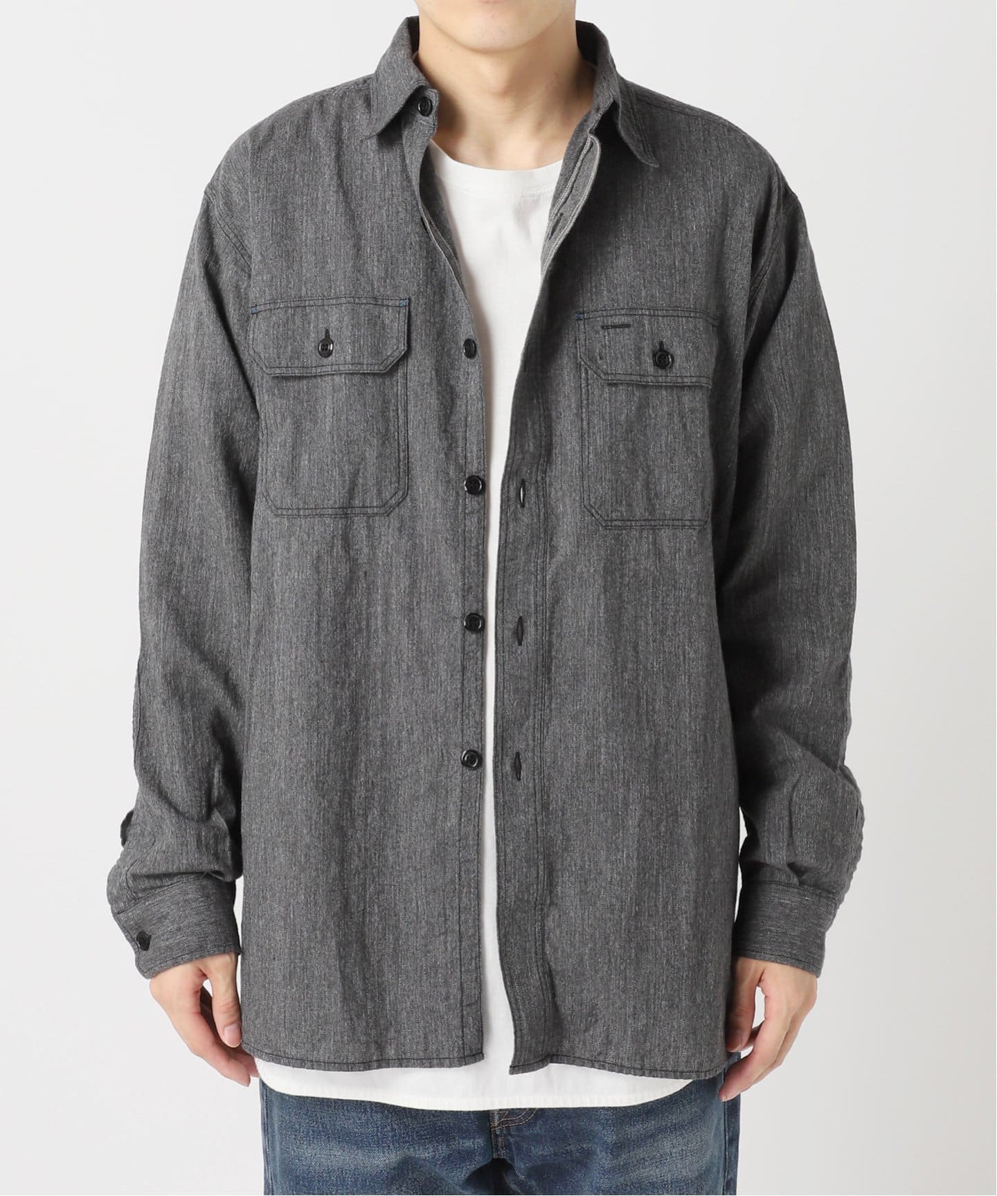 美品　ジャーナルスタンダードレリューム 23SS シャンブレー デニム シャツ 美品 ジャーナルスタンダードレリューム 23SS シャンブレー