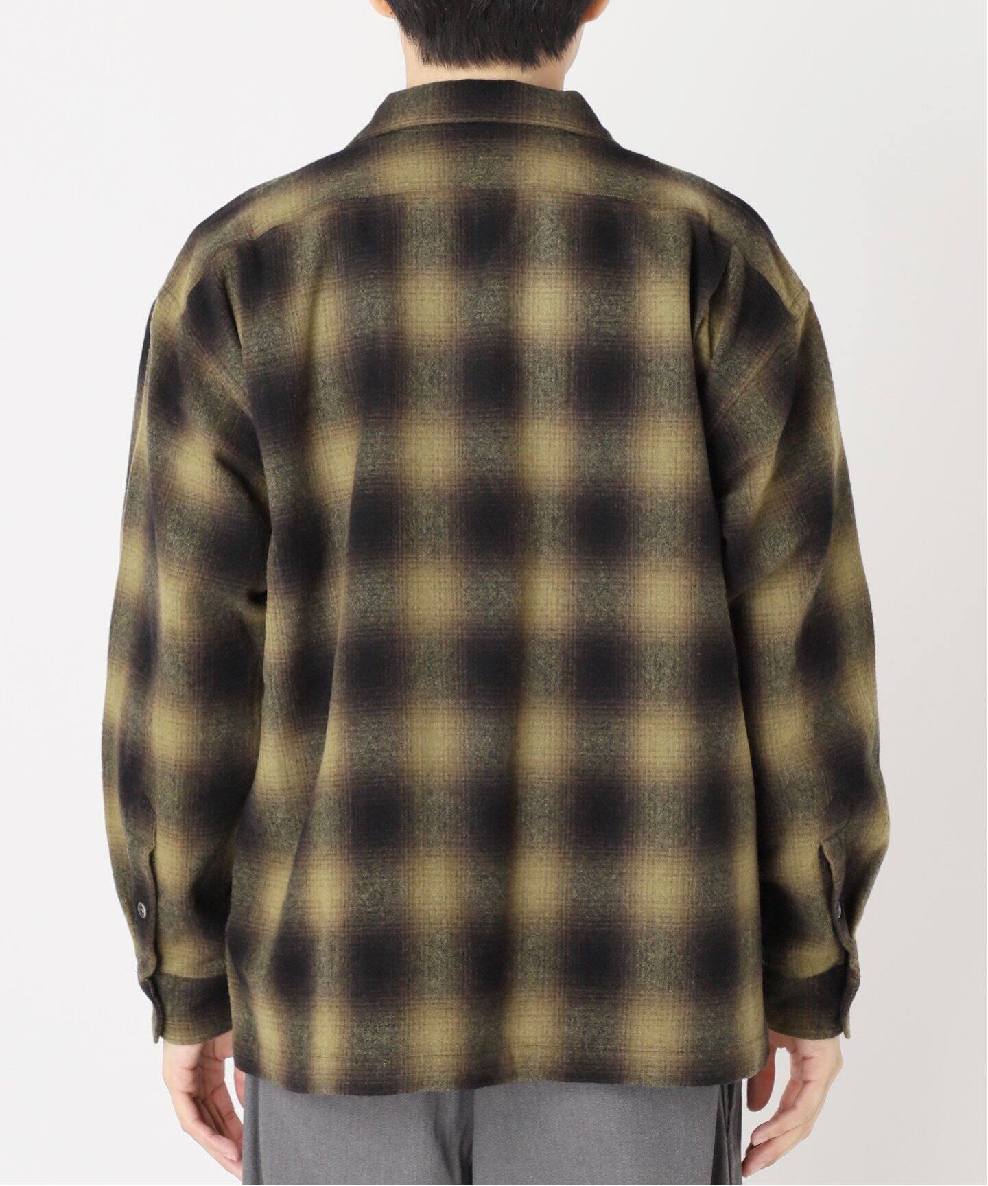 J.S.Homestead / Stead ウール オンブレ オープンカラーシャツ（シャツ  