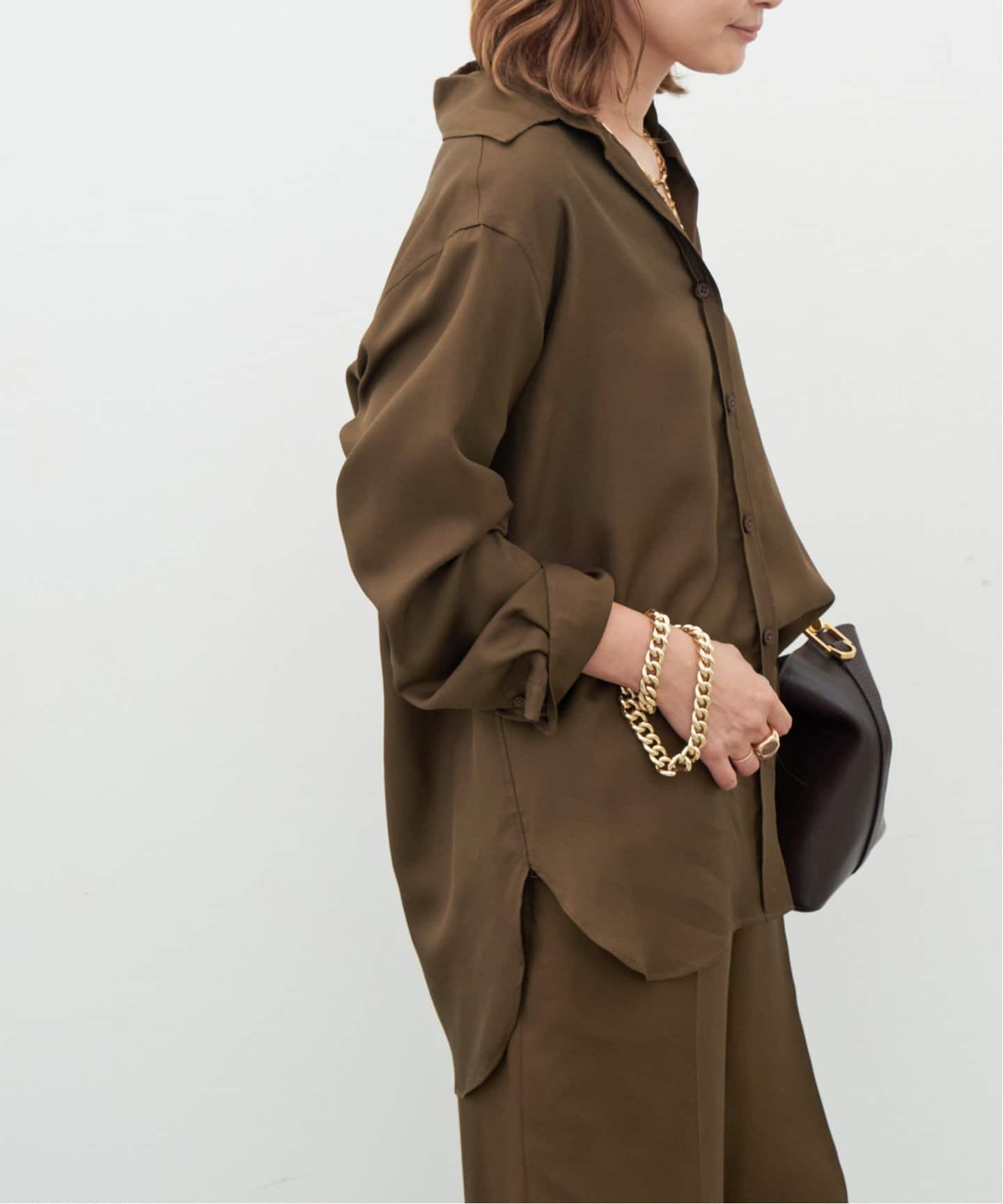 Deuxieme Classe GG SILK ブラウス(ブラック)