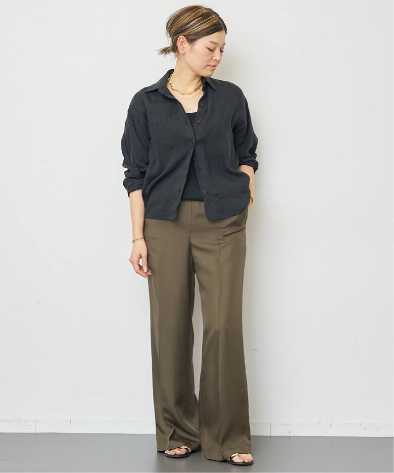 新品未使用 J-LINEN シャツ カーキ 