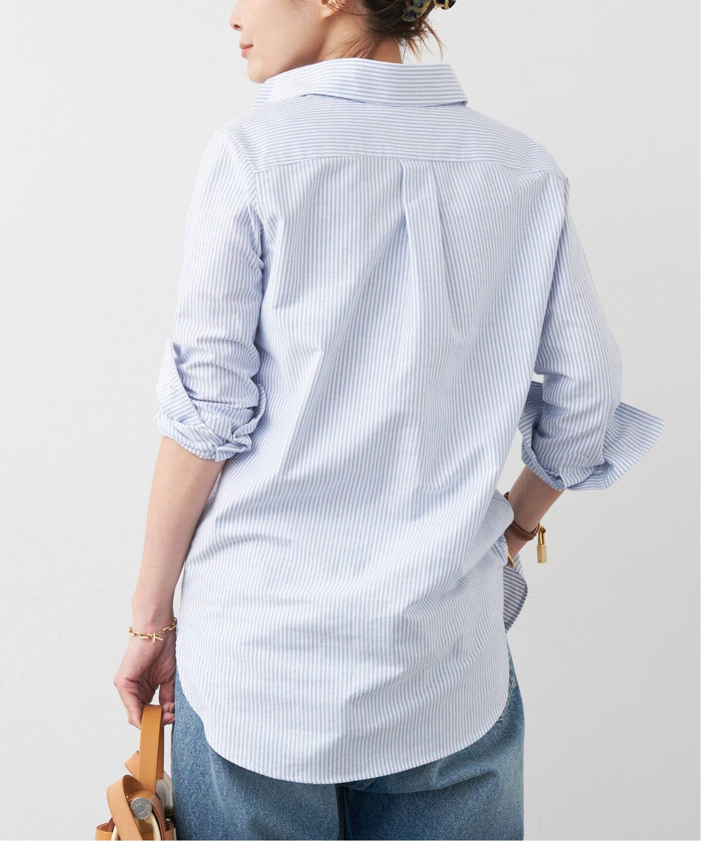 MADISONBLUE/マディソンブルー】 MADAME LONG SHIRT OX STRIPE（シャツ  
