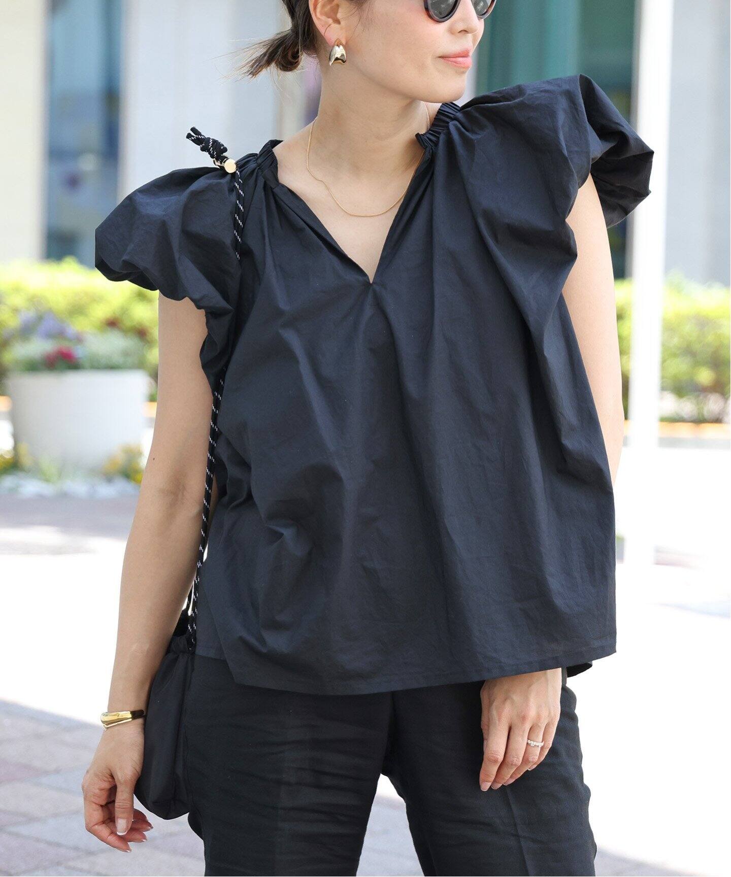 ドゥーズィエムクラス セルリ ロングスリーブフリルブラウス Deuxieme Classe CELERI ロングスリーブフリルブラウス  Deuxieme Classe（ ドゥーズィエムクラス　ブラウス