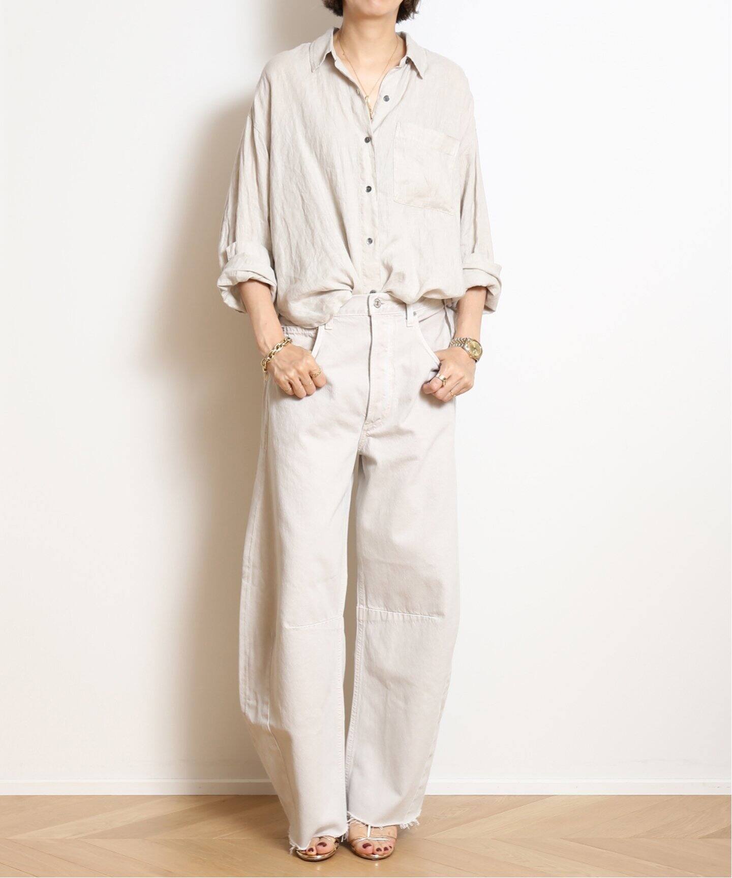 JAMES PERSE/ジェームス パース】 LINEN OVERSIZED シャツ（シャツ 