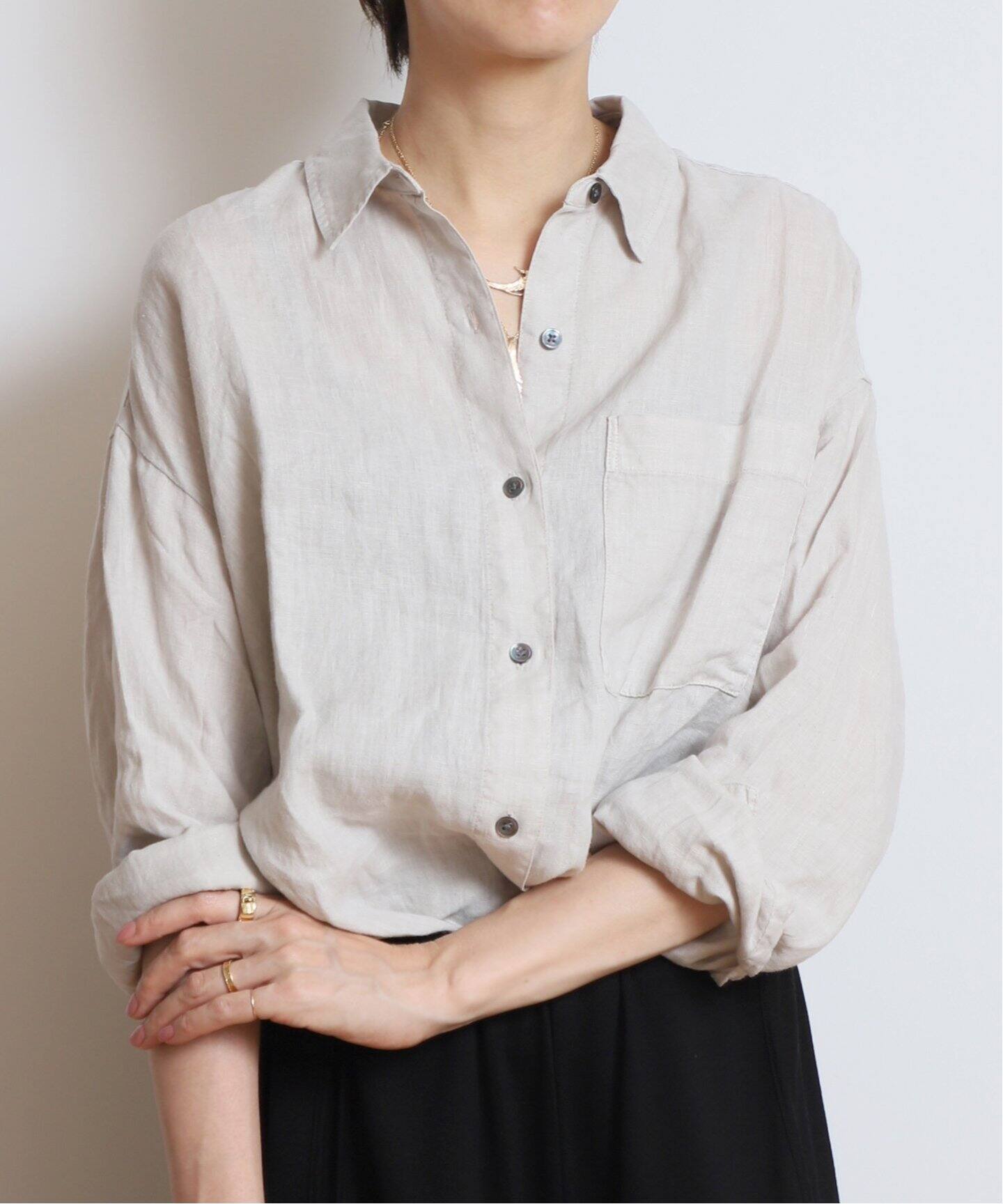 JAMES PERSE/ジェームス パース】 LINEN OVERSIZED シャツ（シャツ 