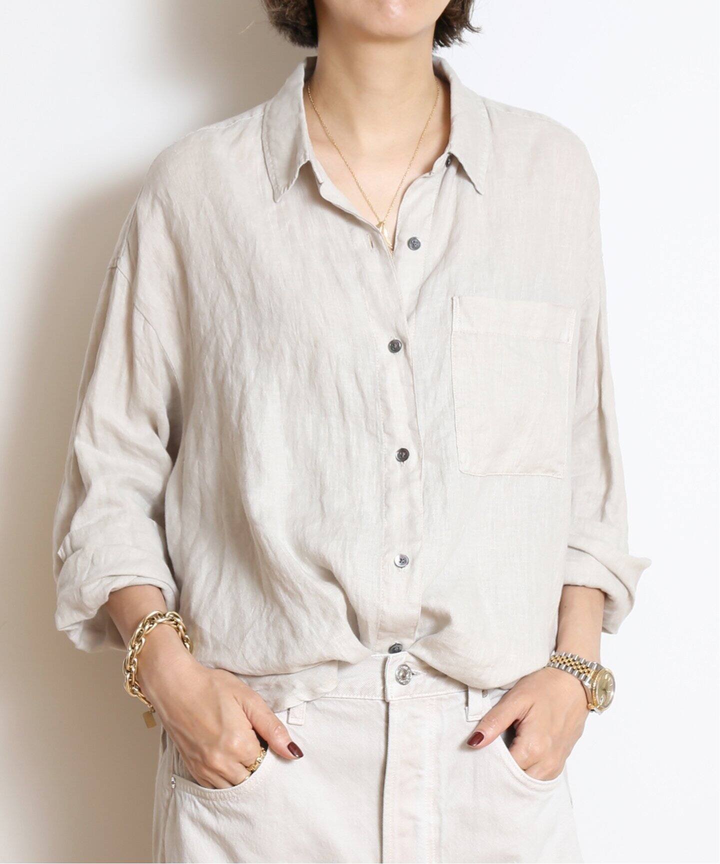 JAMES PERSE/ジェームス パース】 LINEN OVERSIZED シャツ（シャツ 