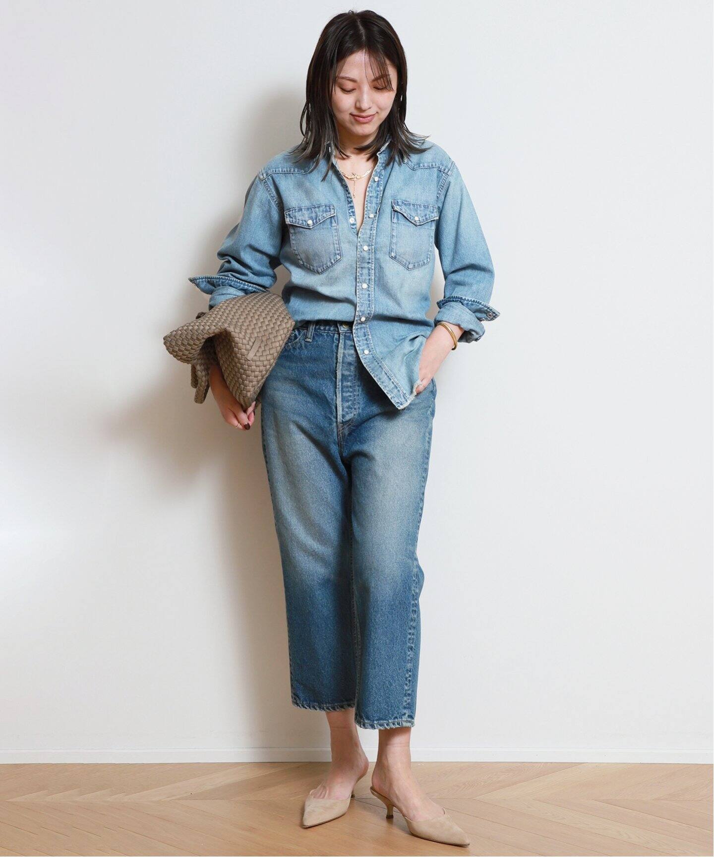 MADISONBLUE/マディソンブルー】 SHREDDED HEM WESTERN シャツ（シャツ 