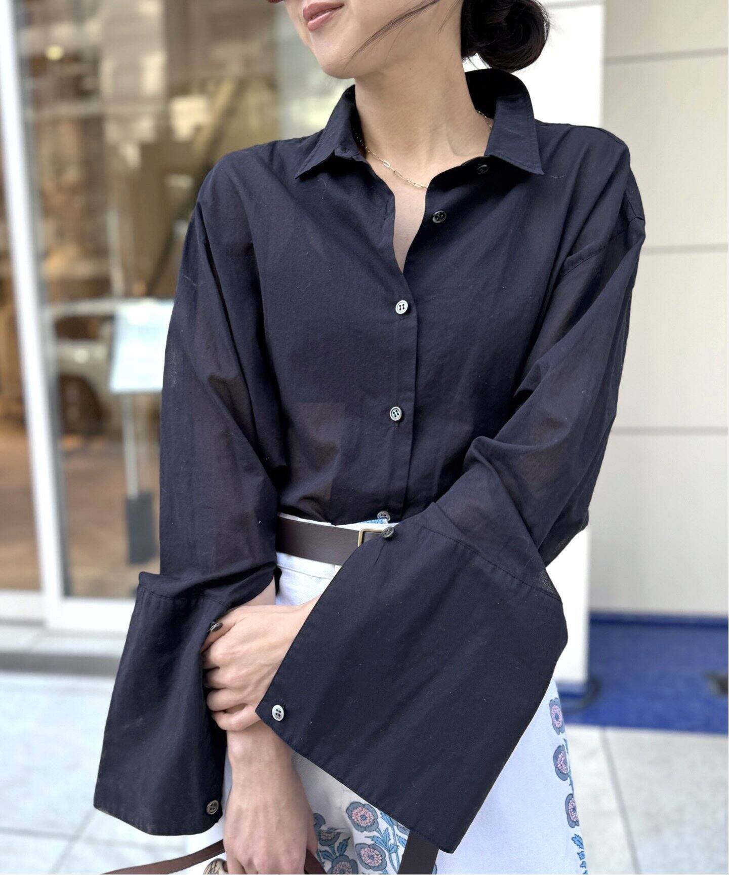 GOOD GRIEF!/グッドグリーフ】 SHEER COTTON SHIRT（シャツ／ブラウス  