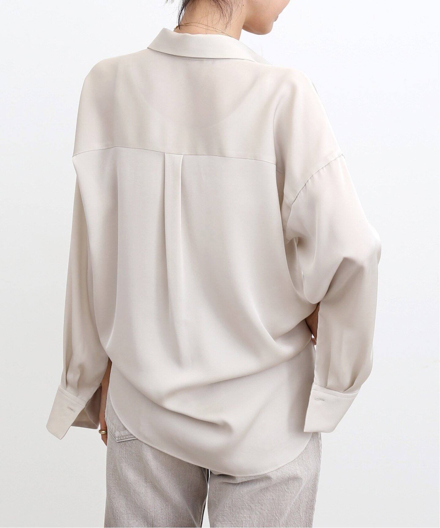 Washable Silk Shirt（シャツ／ブラウス）｜L