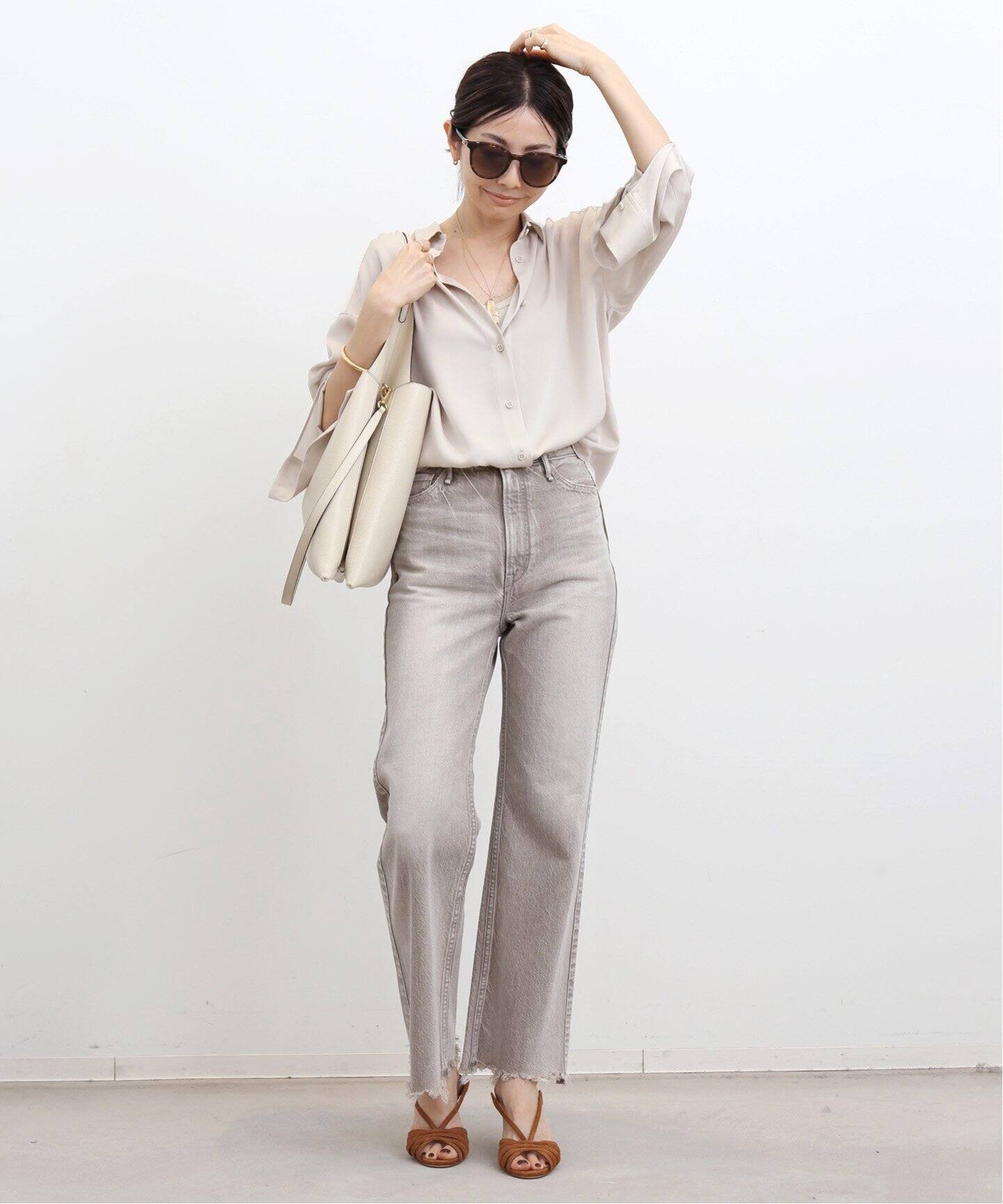 Washable Silk Shirt（シャツ／ブラウス）｜L