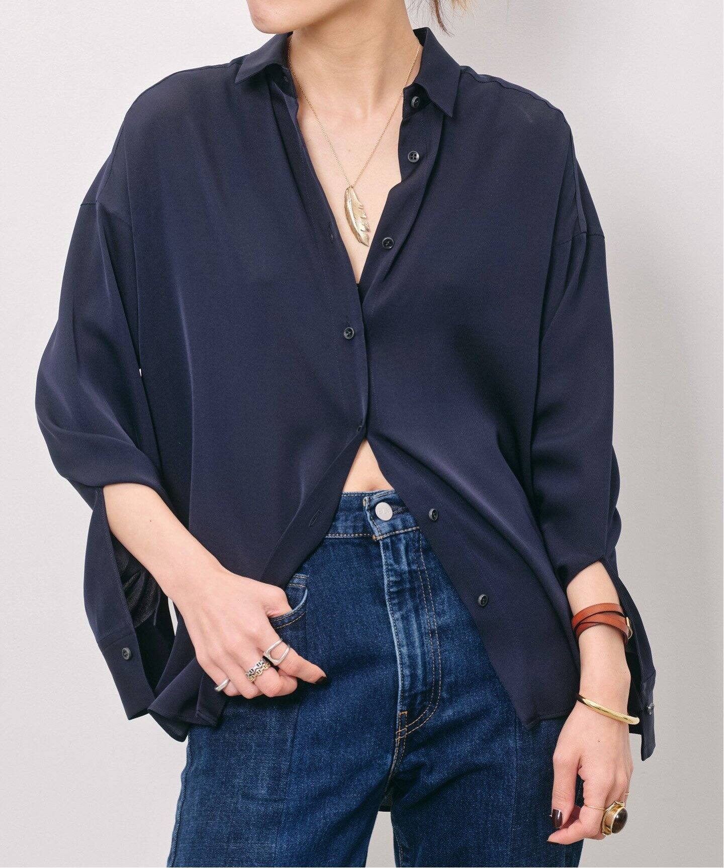 Washable Silk Shirt（シャツ／ブラウス）｜L