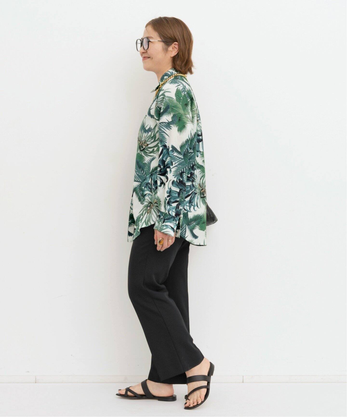 LEAF PRINT SHIRT（シャツ／ブラウス）｜L