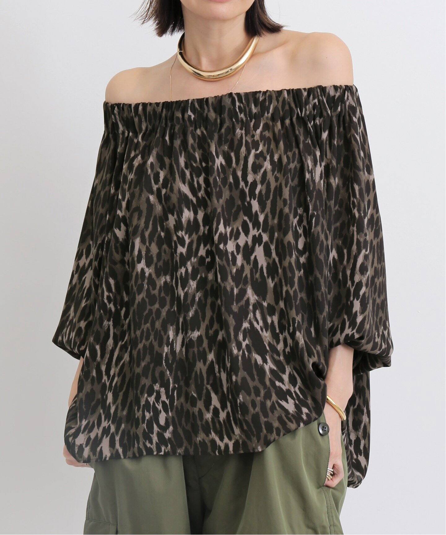 Leopard Print Blouse（シャツ／ブラウス）｜L