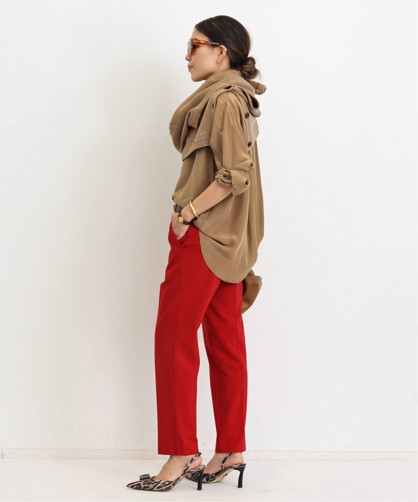 RAYON/SILK 2WAY SHIRTS（シャツ／ブラウス）｜L