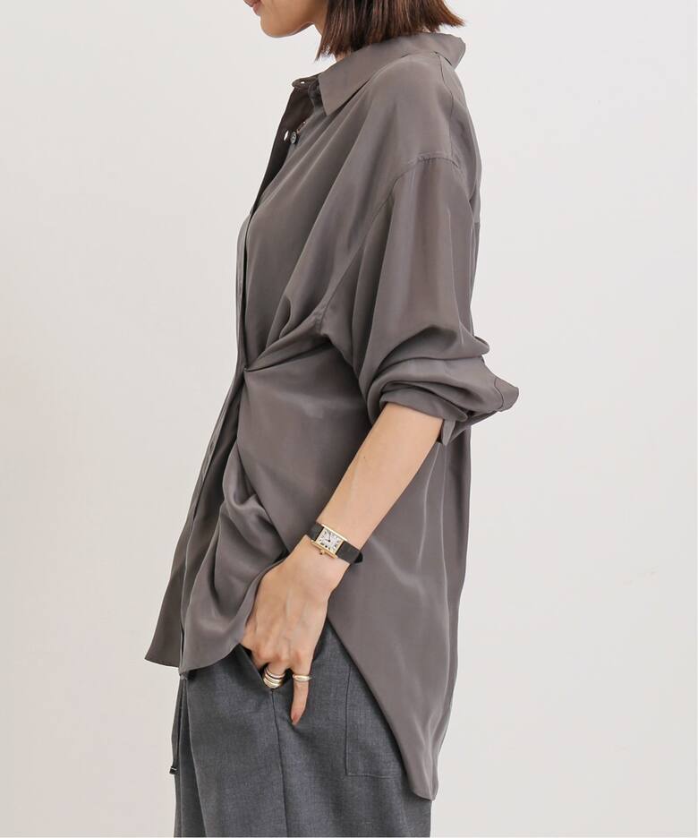 RAYON/SILK 2WAY SHIRTS（シャツ／ブラウス）｜L