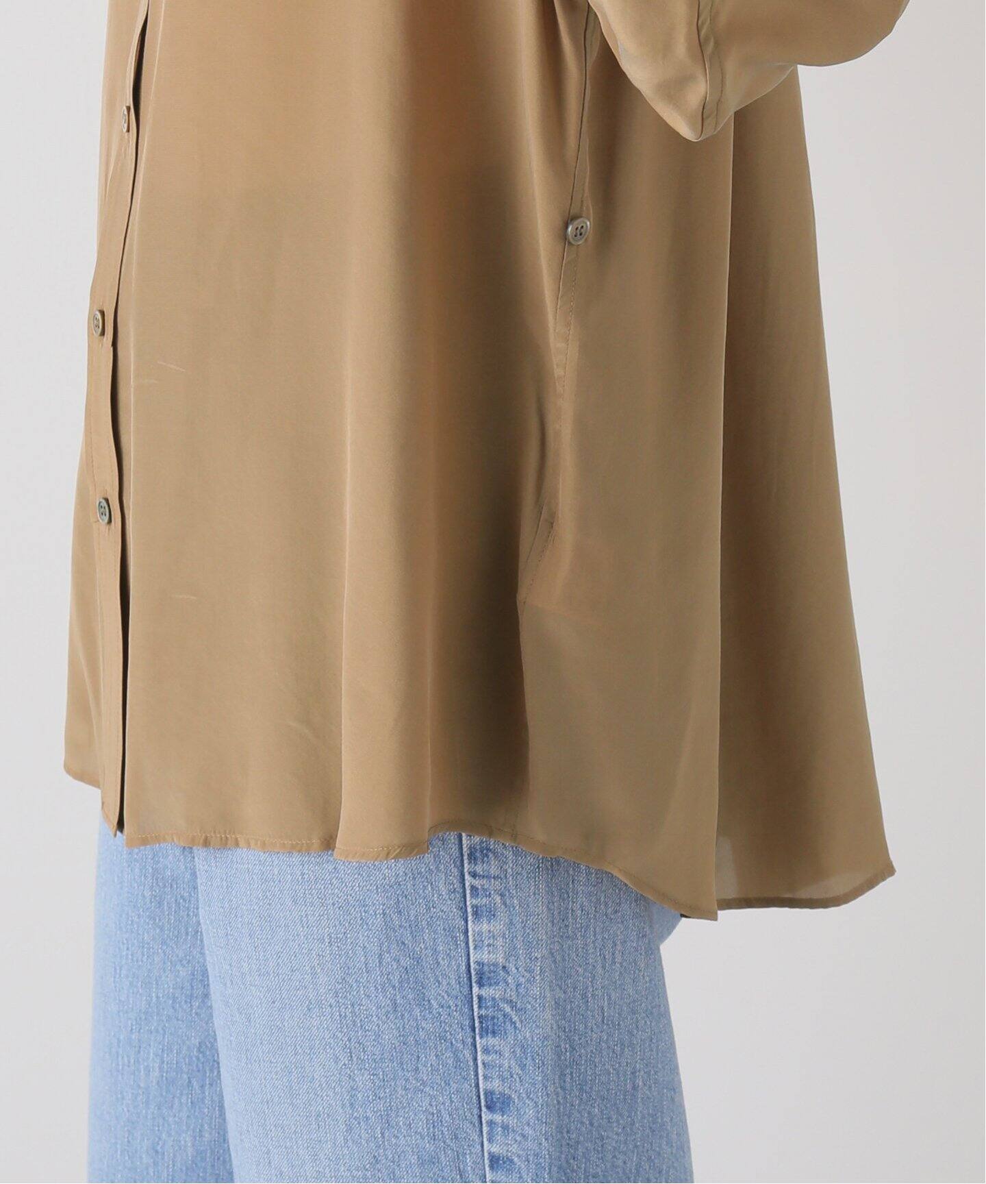 RAYON/SILK 2WAY SHIRTS（シャツ／ブラウス）｜L