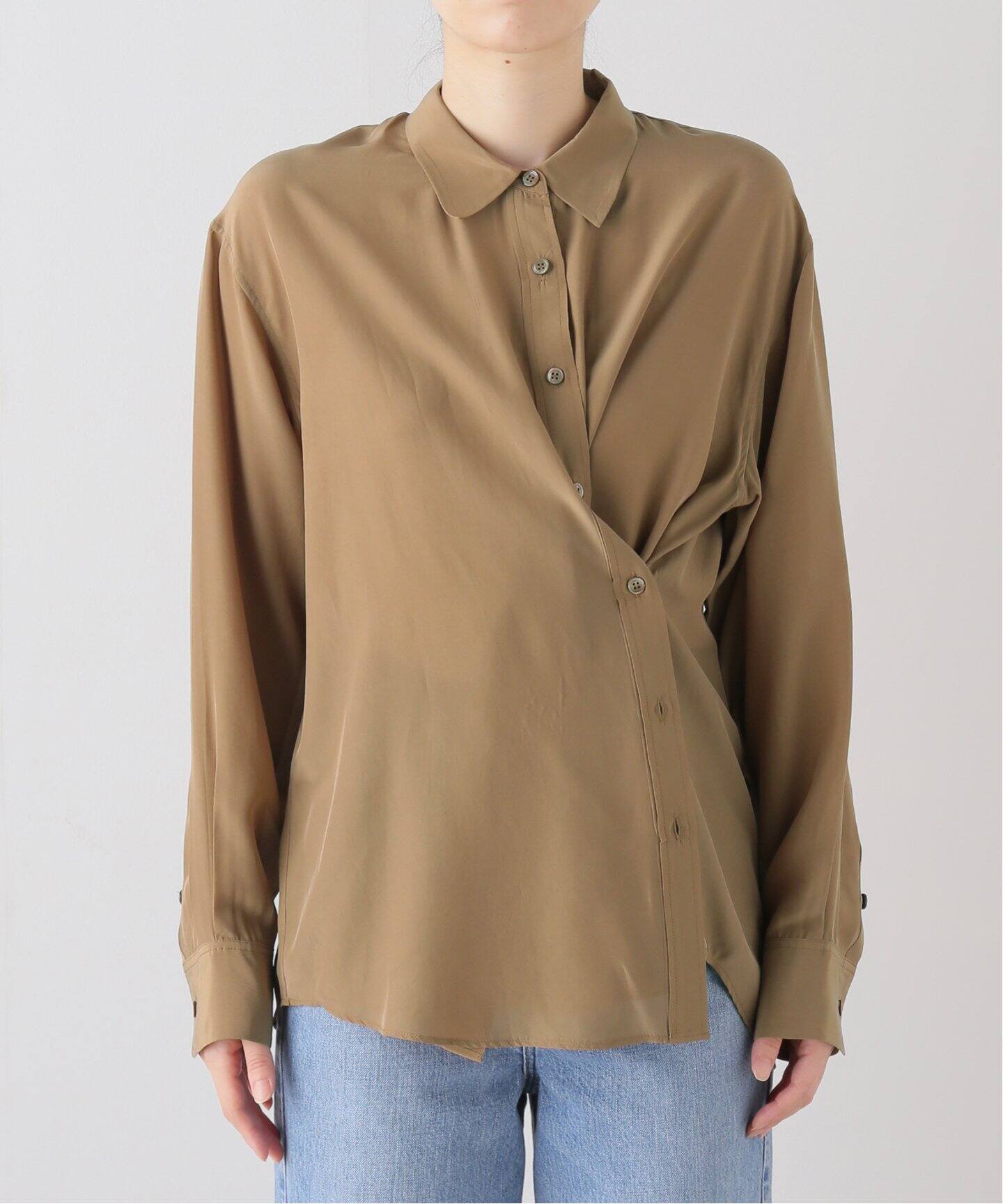 RAYON/SILK 2WAY SHIRTS（シャツ／ブラウス）｜L