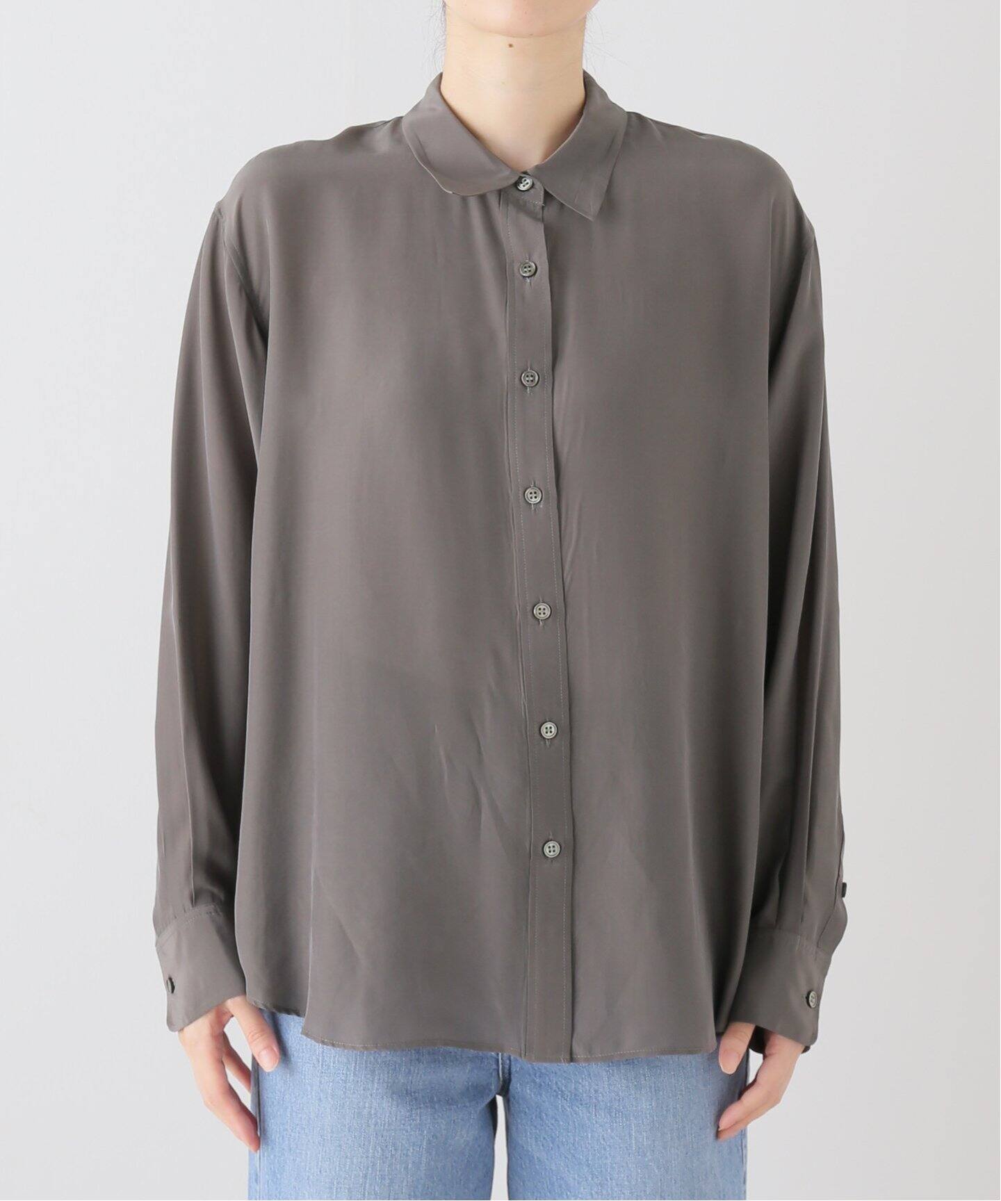 RAYON/SILK 2WAY SHIRTS（シャツ／ブラウス）｜L