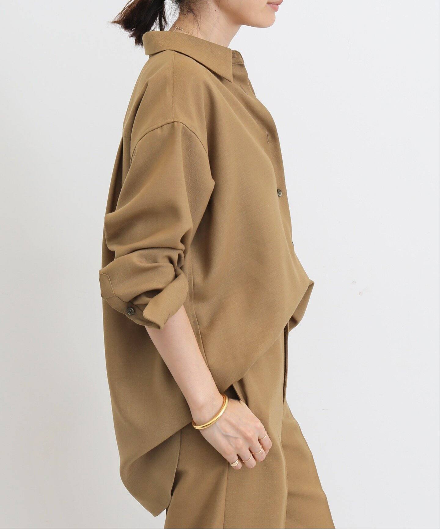 WOOL 2WAY SHIRT（シャツ／ブラウス）｜L 