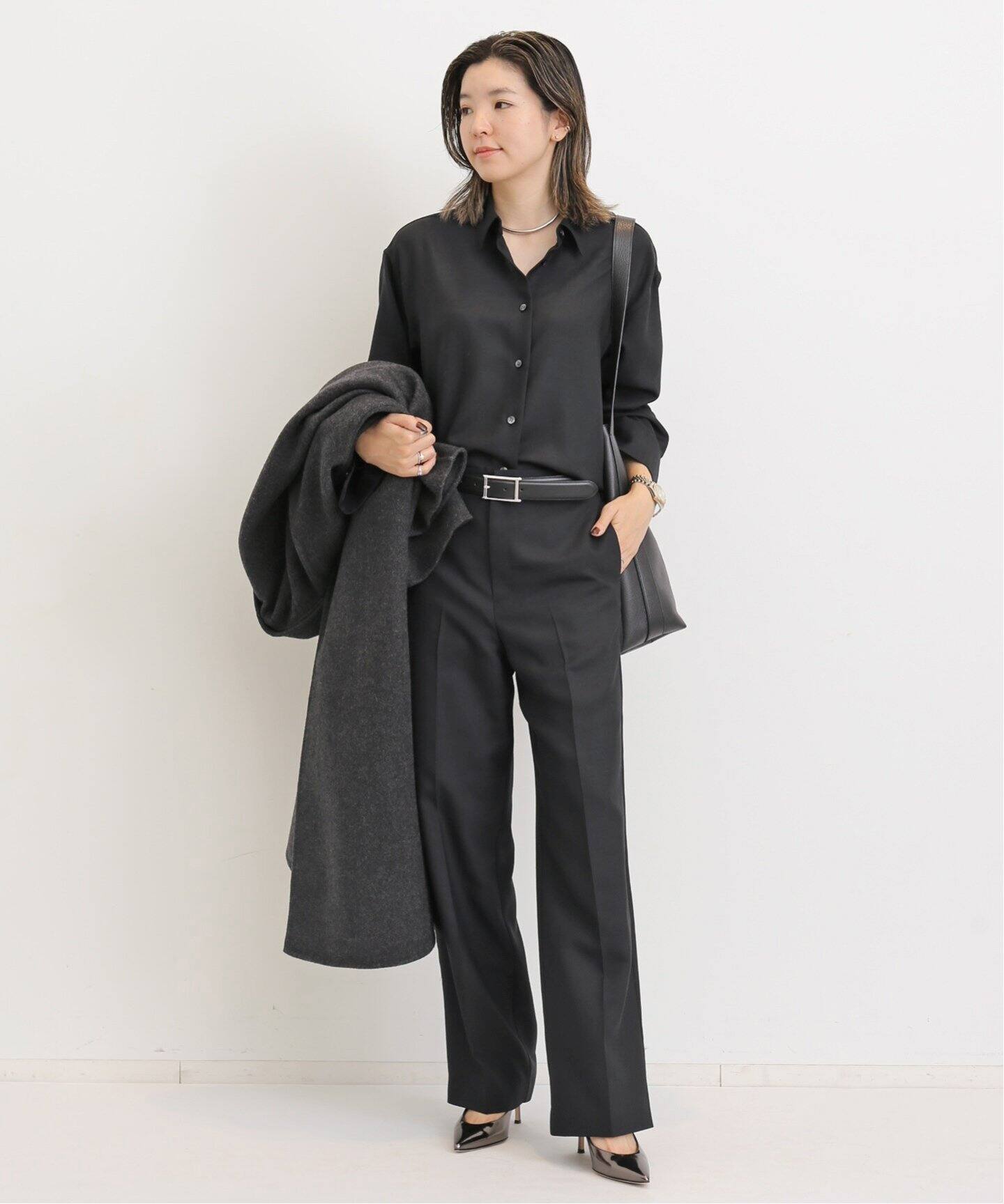 WOOL 2WAY SHIRT（シャツ／ブラウス）｜L