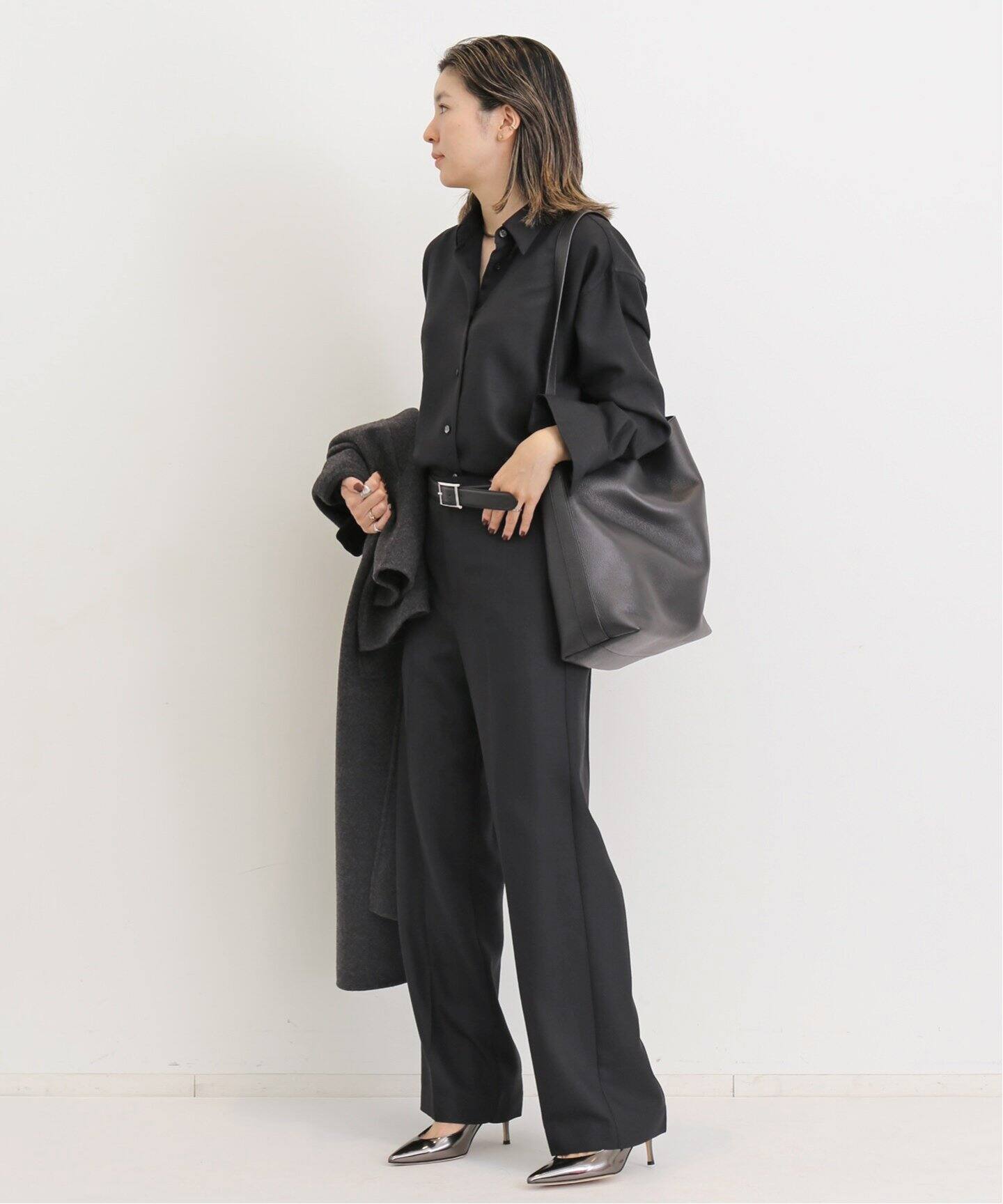 WOOL 2WAY SHIRT（シャツ／ブラウス）｜L 