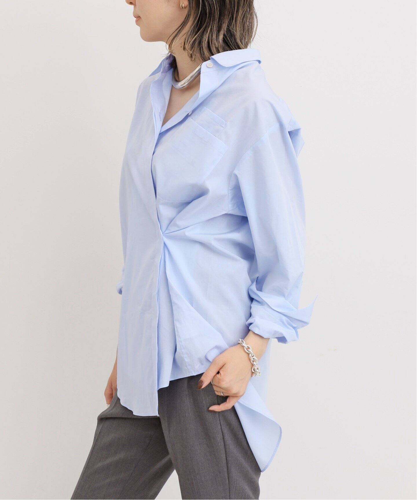 ELEGANT SHIRT(BLUE HK)（シャツ／ブラウス）｜L
