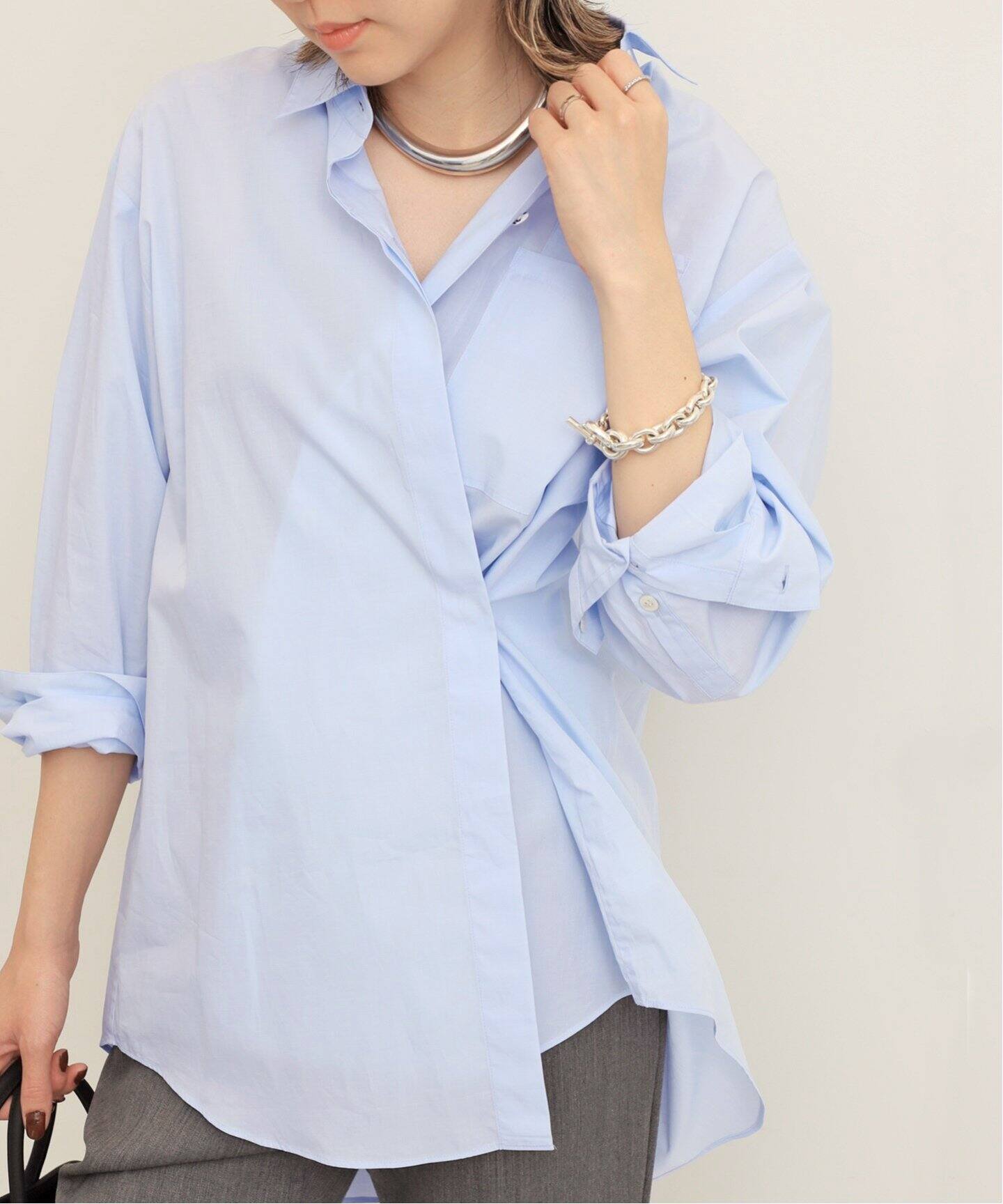 ELEGANT SHIRT(BLUE HK)（シャツ／ブラウス）｜L