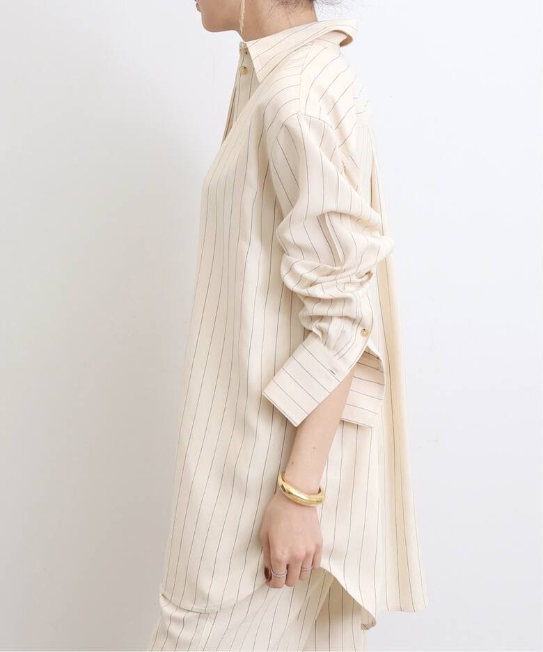 TOTEME/トーテム】 LOOSE PINSTRIPED SHIRT（シャツ／ブラウス）｜L 