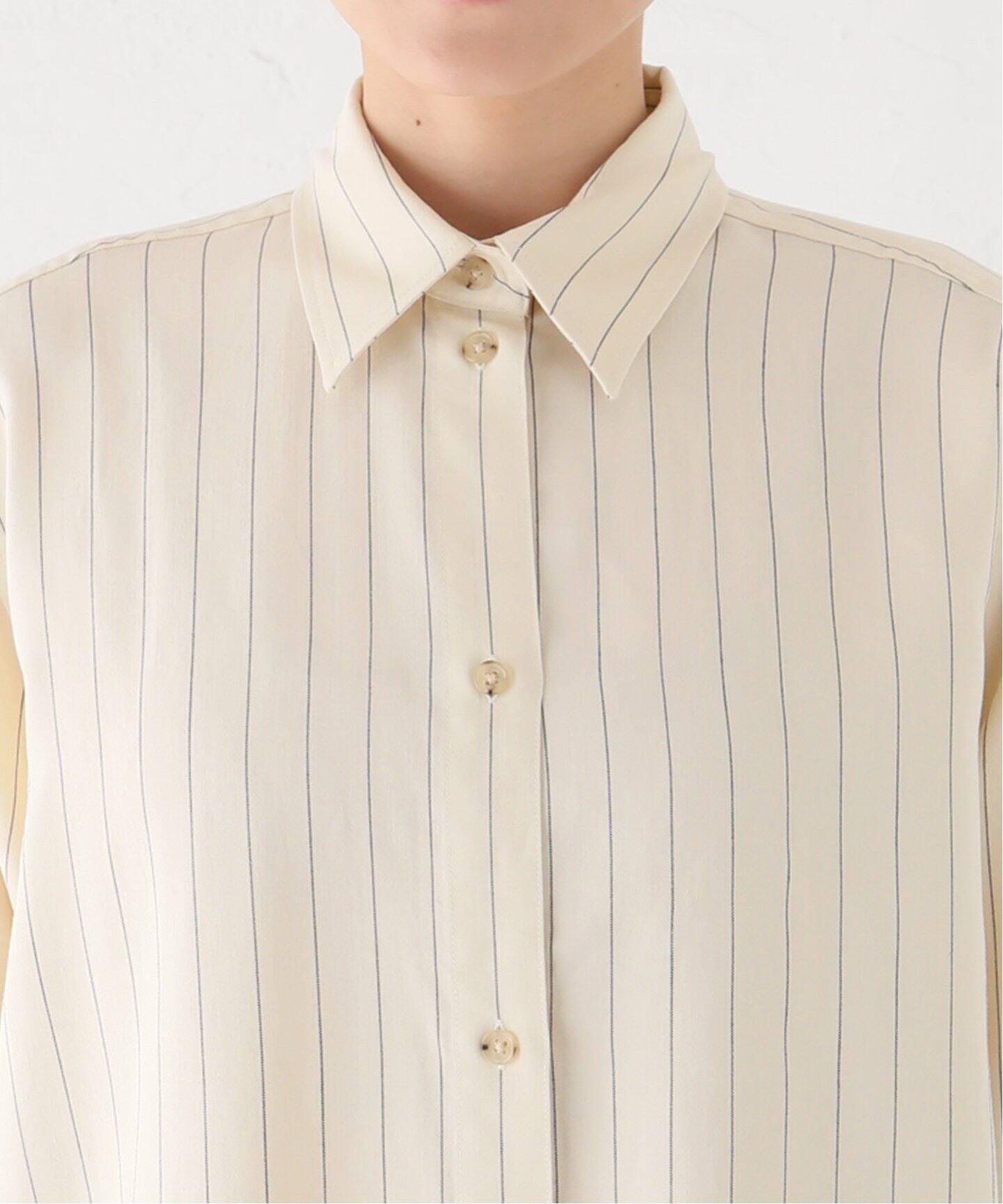 TOTEME/トーテム】 LOOSE PINSTRIPED SHIRT（シャツ／ブラウス）｜L 