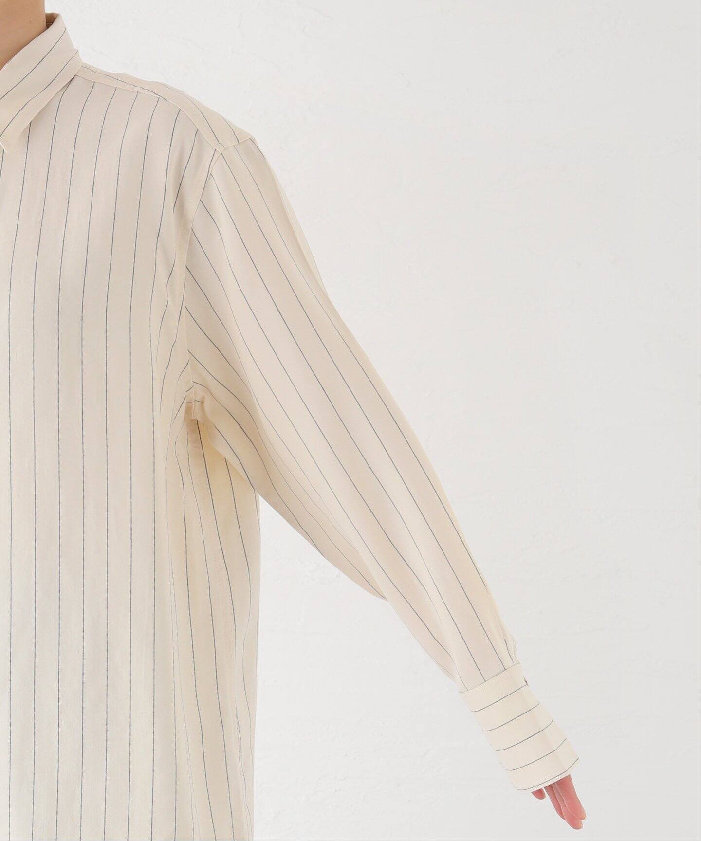 TOTEME/トーテム】 LOOSE PINSTRIPED SHIRT（シャツ／ブラウス）｜L 