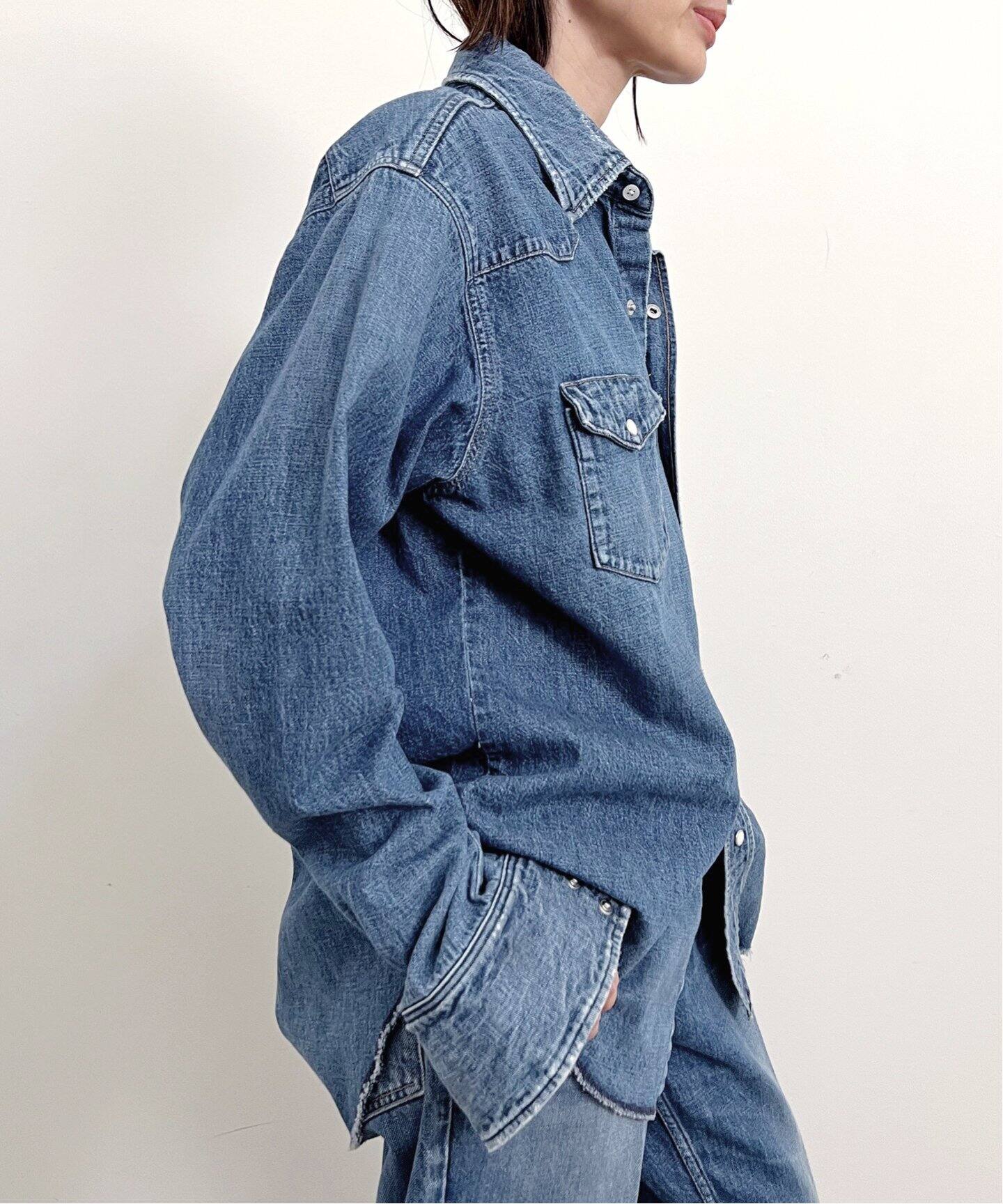 RED CARD/レッド カード】 Nelly Denim Shirts（シャツ／ブラウス）｜L 
