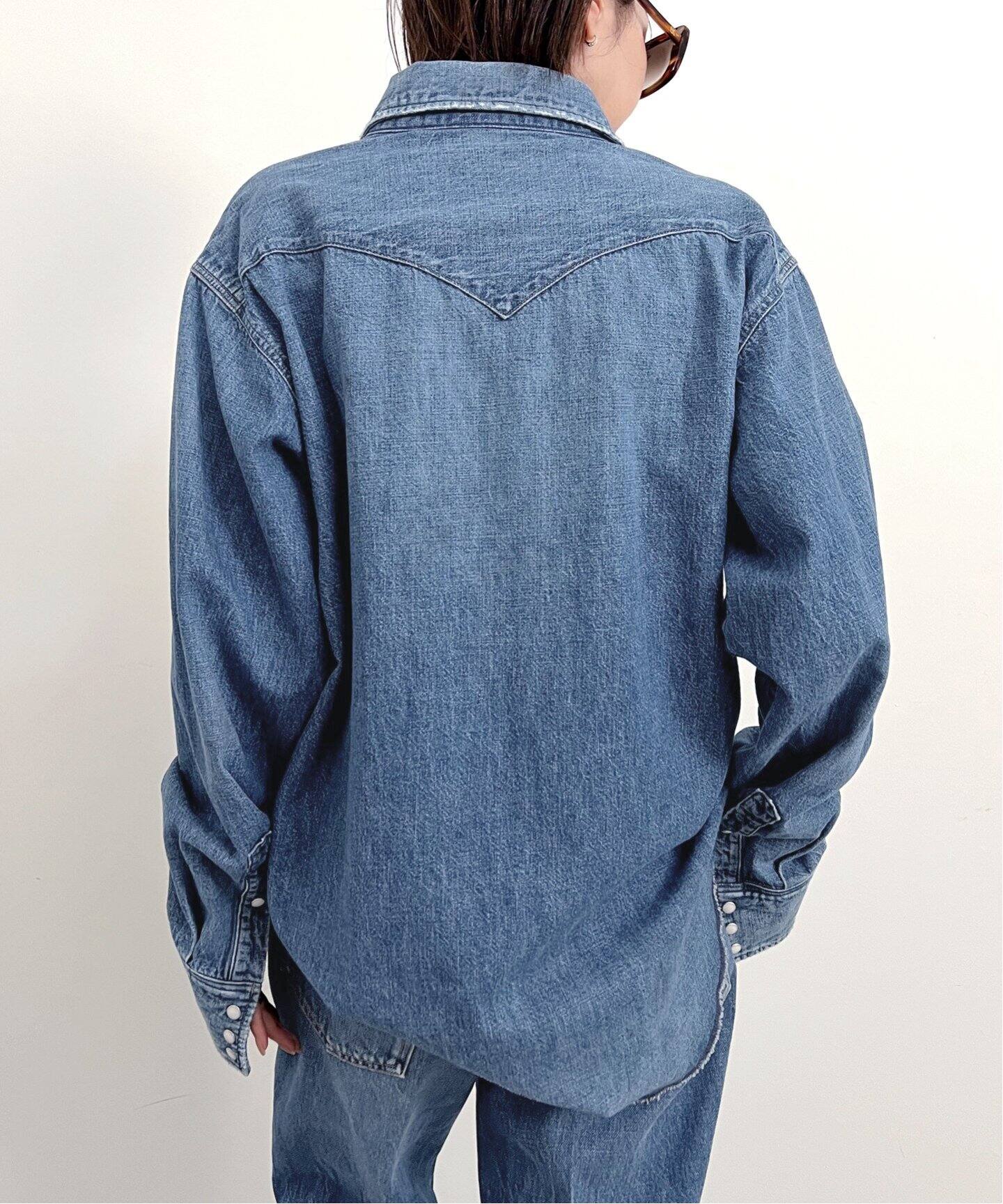RED CARD/レッド カード】 Nelly Denim Shirts（シャツ／ブラウス）｜L 