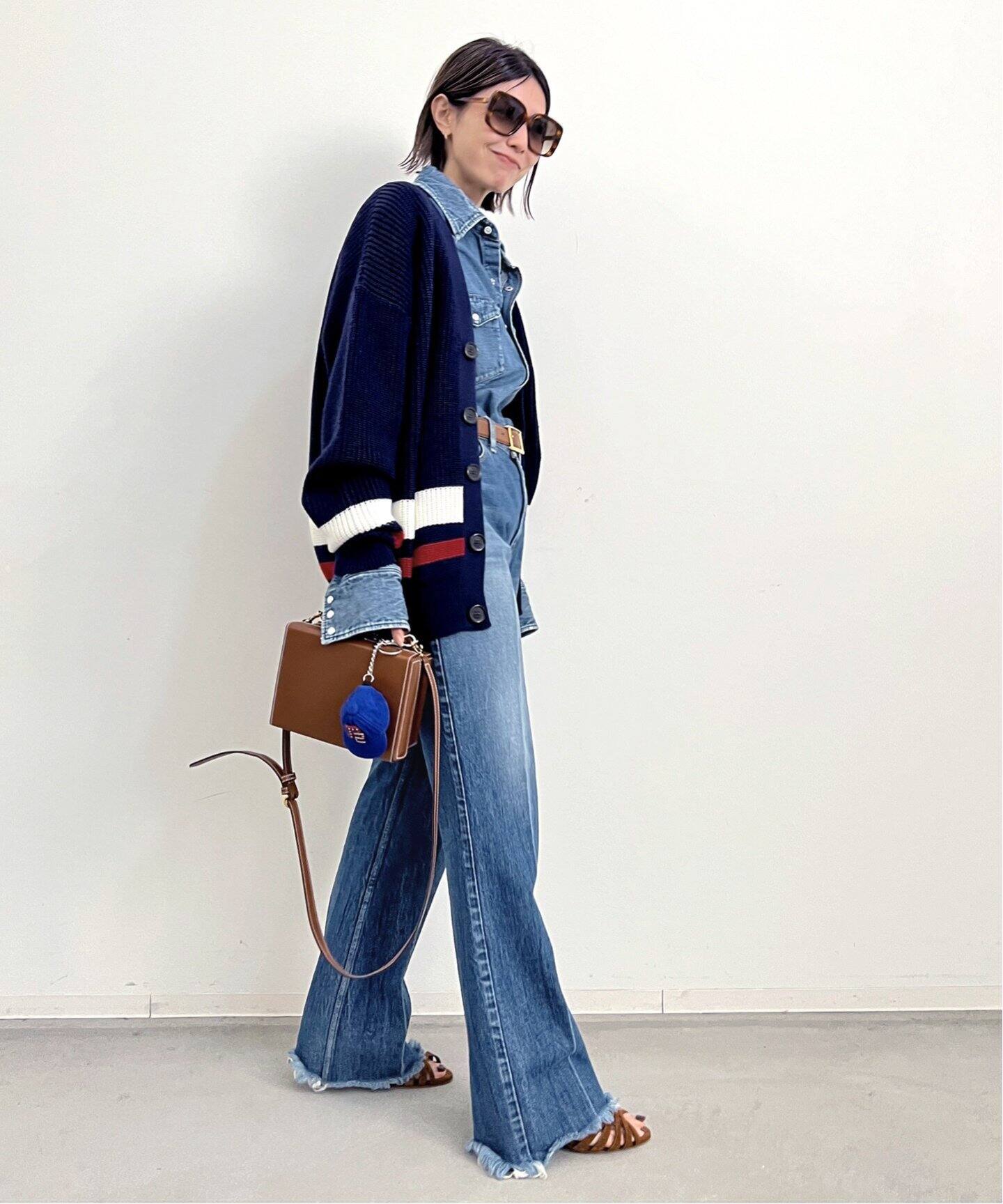 RED CARD/レッド カード】 Nelly Denim Shirts（シャツ／ブラウス）｜L 