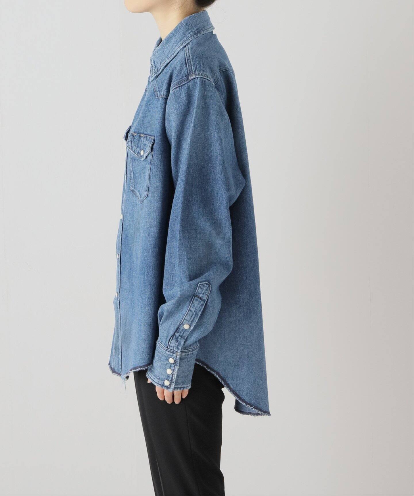 RED CARD/レッド カード】 Nelly Denim Shirts（シャツ／ブラウス）｜L 