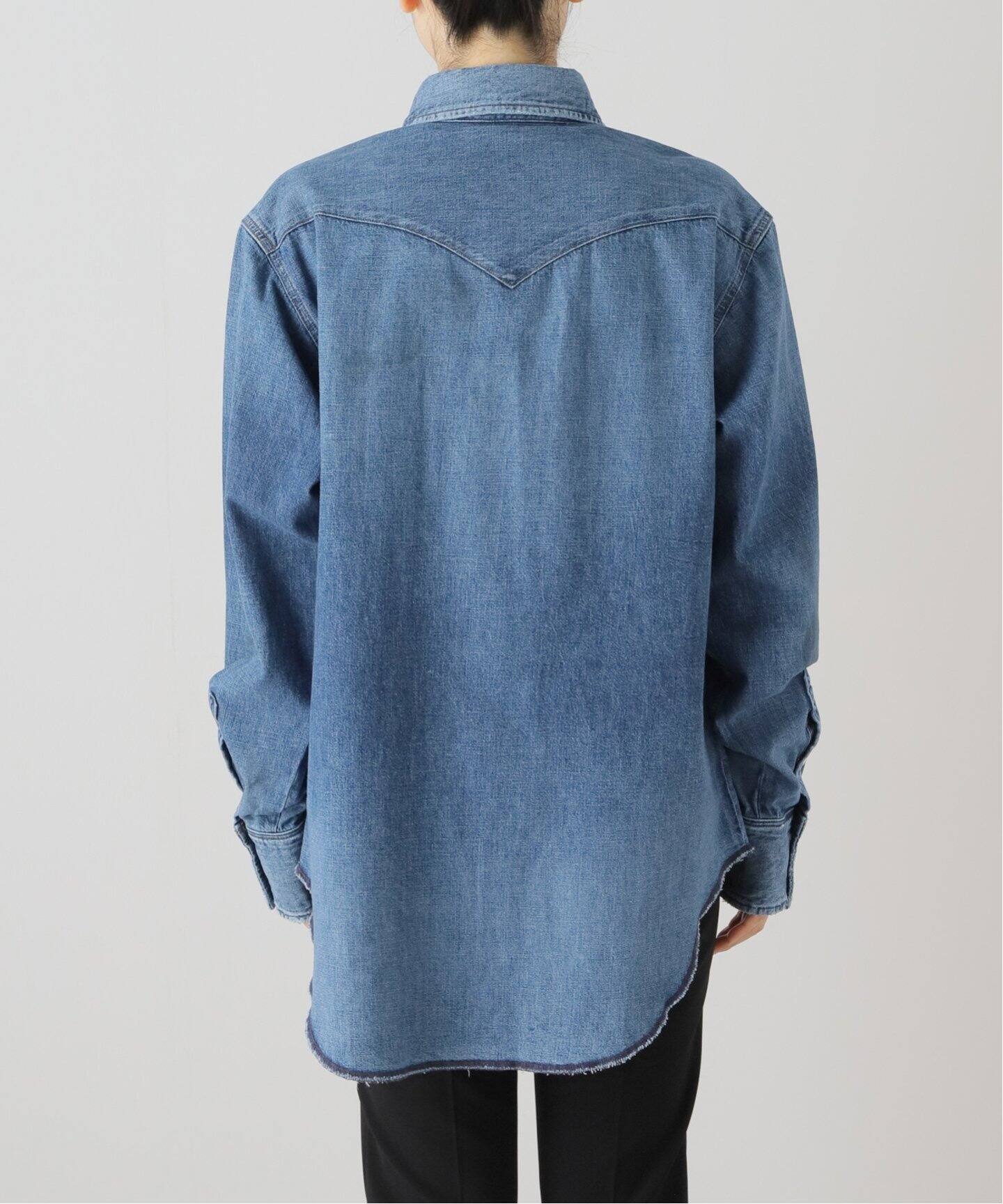 RED CARD/レッド カード】 Nelly Denim Shirts（シャツ／ブラウス）｜L 