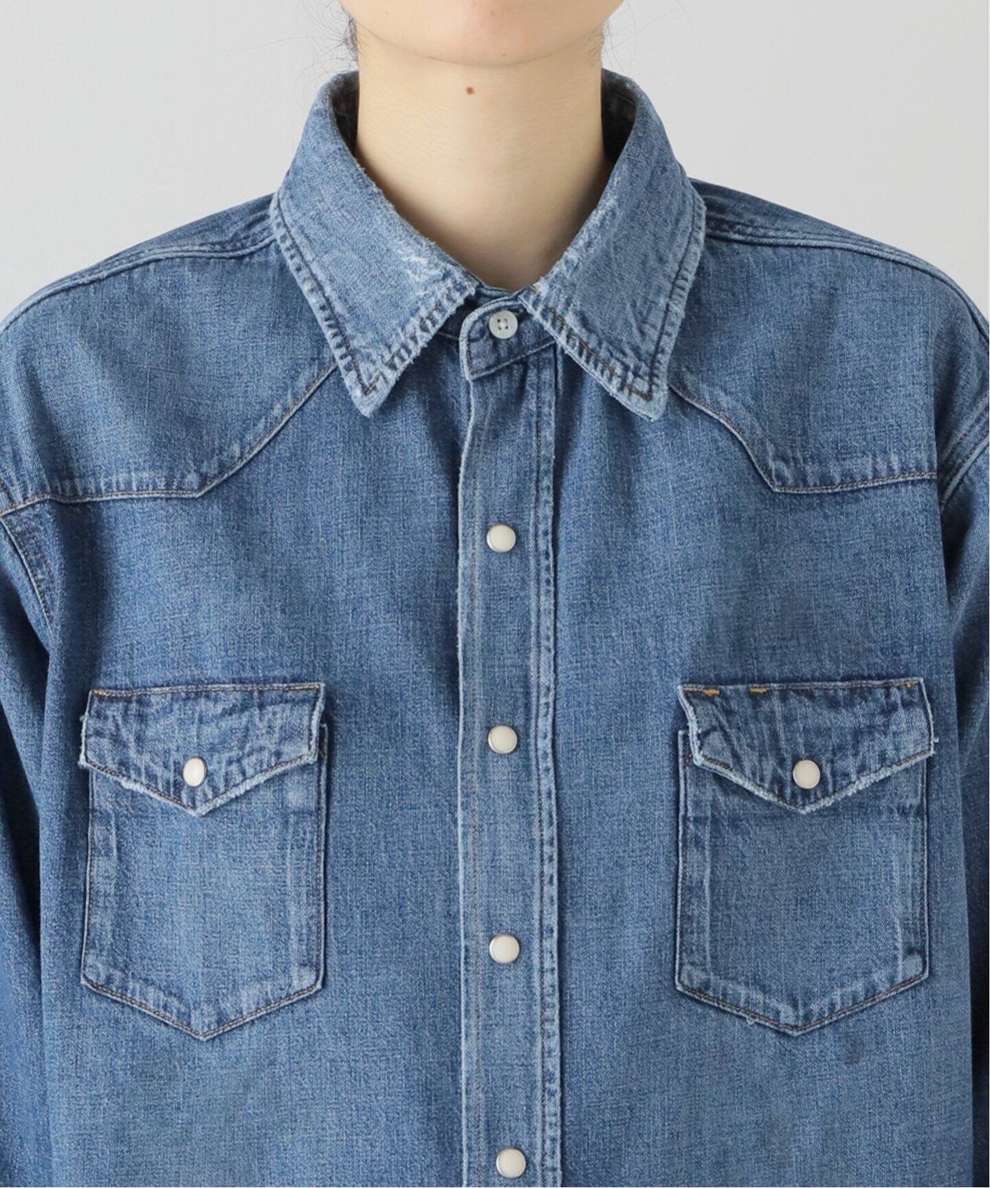 RED CARD/レッド カード】 Nelly Denim Shirts（シャツ／ブラウス）｜L 