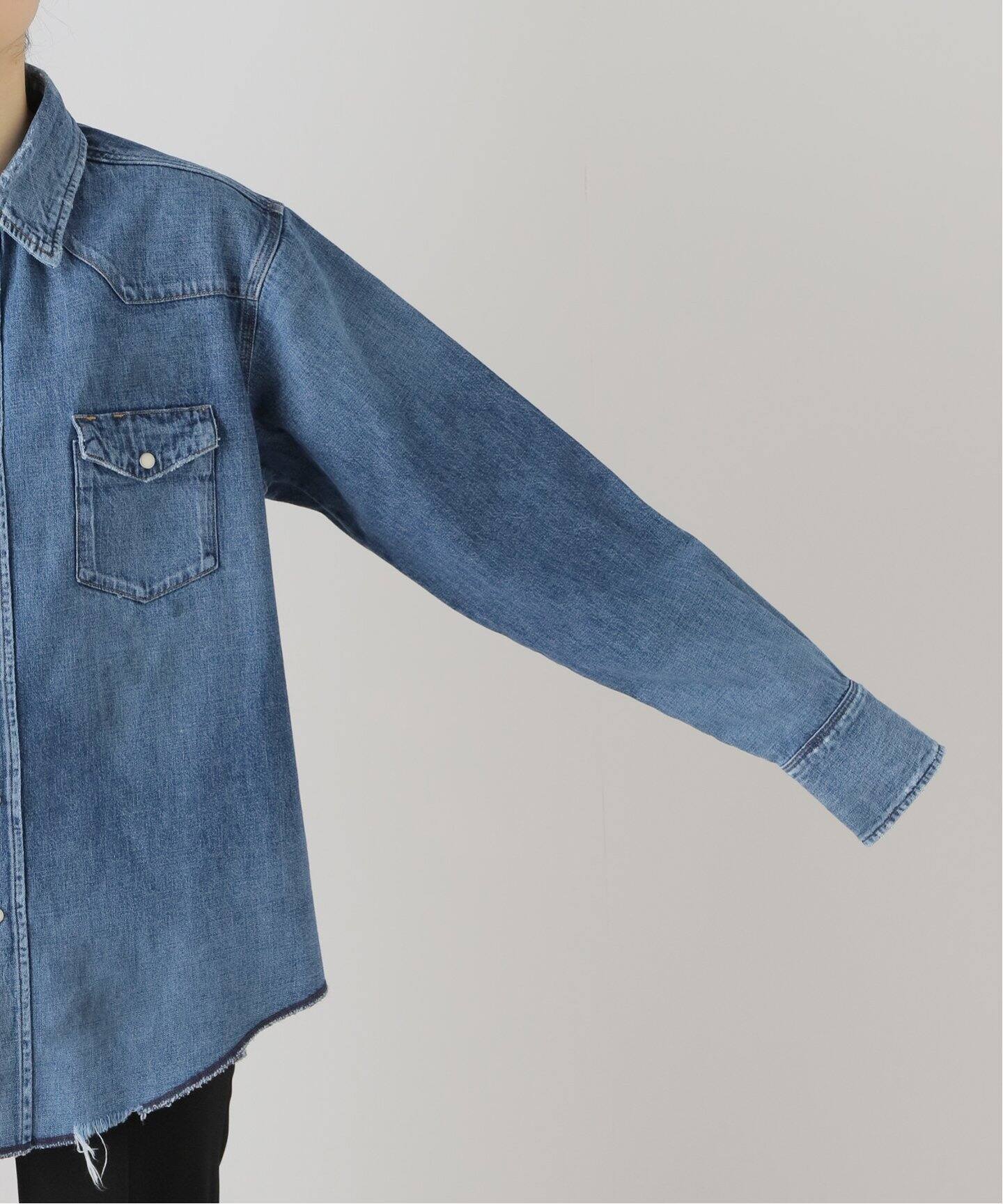 RED CARD/レッド カード】 Nelly Denim Shirts（シャツ／ブラウス）｜L 